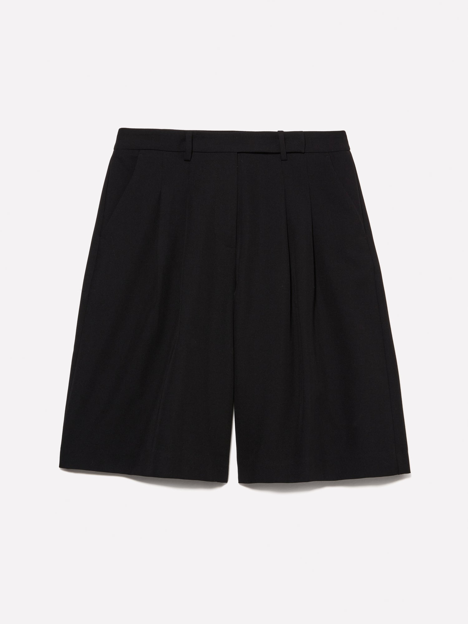 Bermuda con pieghe da donna nero | Sisley Outlet
