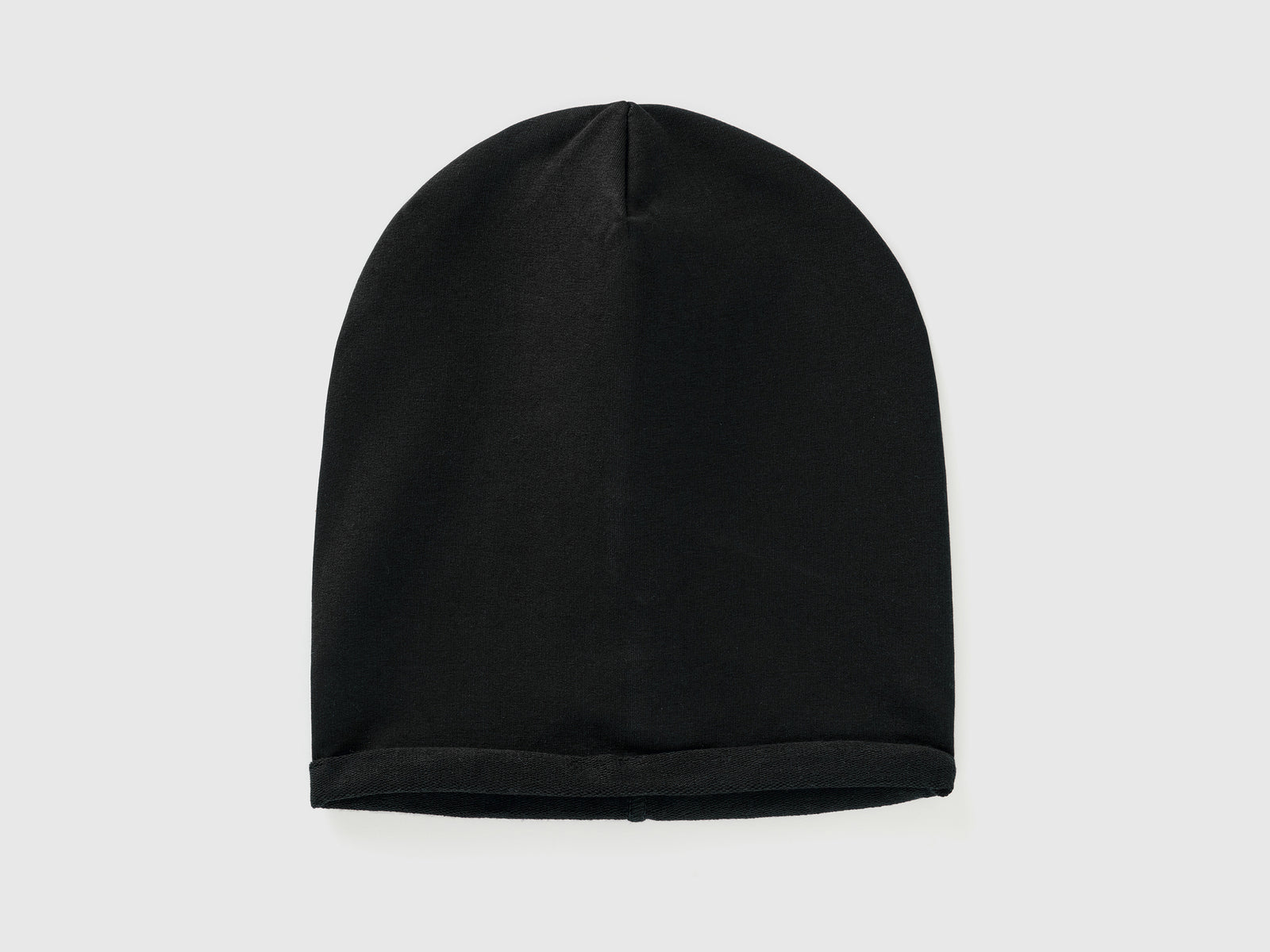 Cappellino in cotone elasticizzato da bambino nero | Benetton Outlet