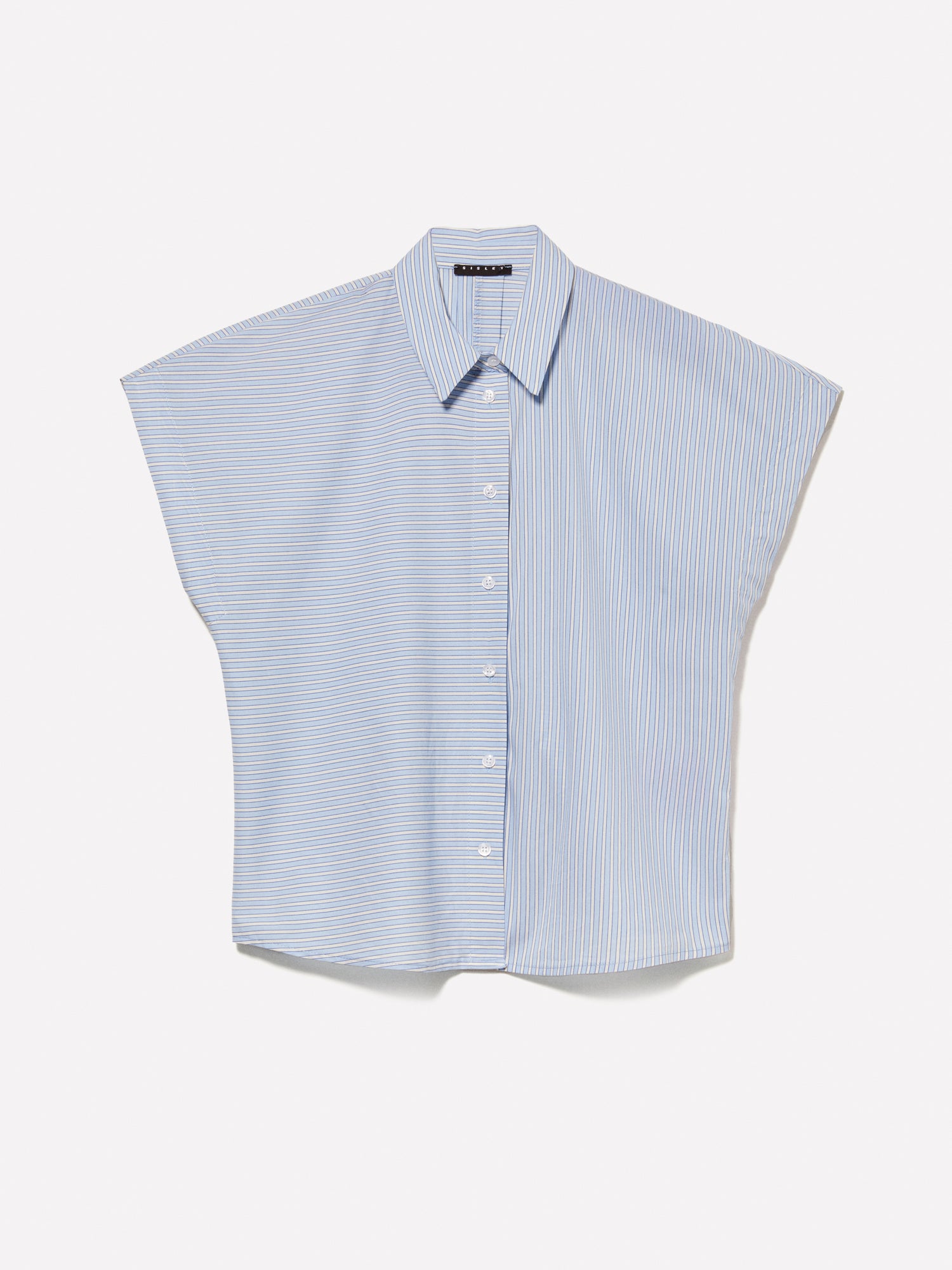 Camicia over fit a righe azzurre da donna azzurro | Sisley Outlet