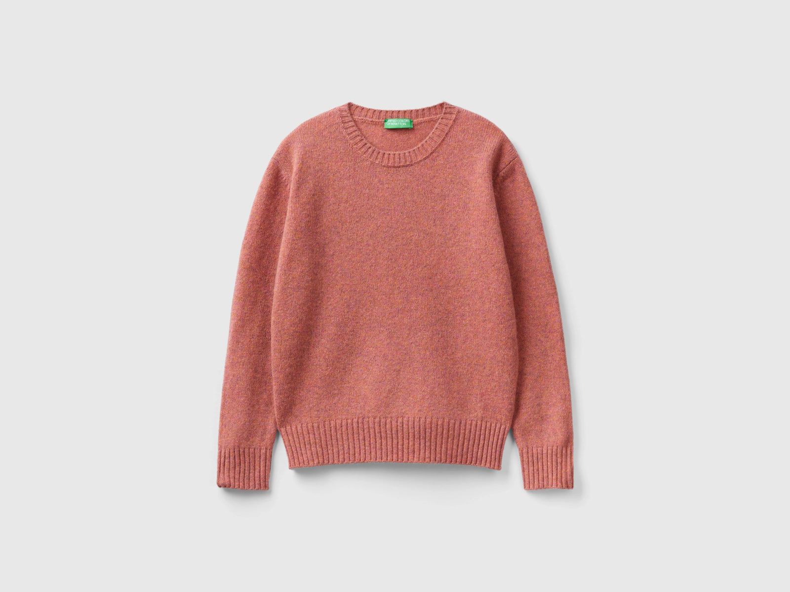 Maglia in pura lana Shetland da donna pesca | Benetton Outlet