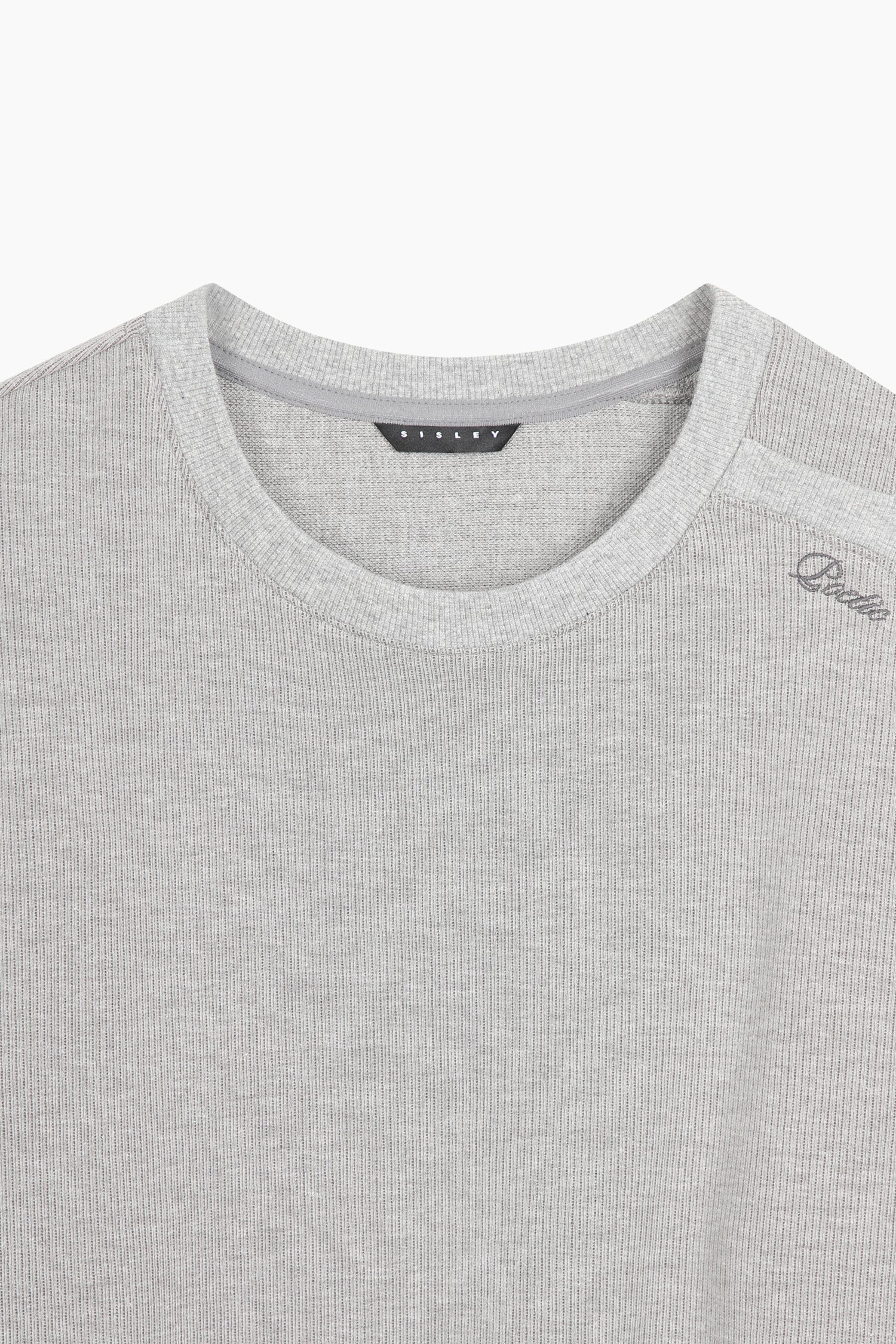 Felpa chiusa con ricamo da donna grigio chiaro 3 | Sisley Outlet