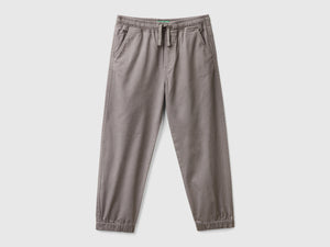 Joggers in cotone stretch con coulisse
