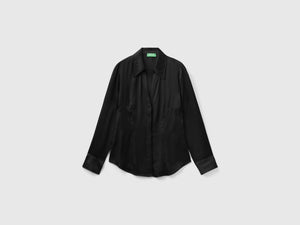 Camicia in raso slim fit