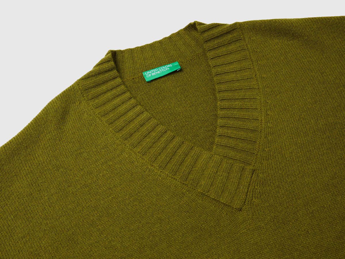 Maglione over fit in misto lana