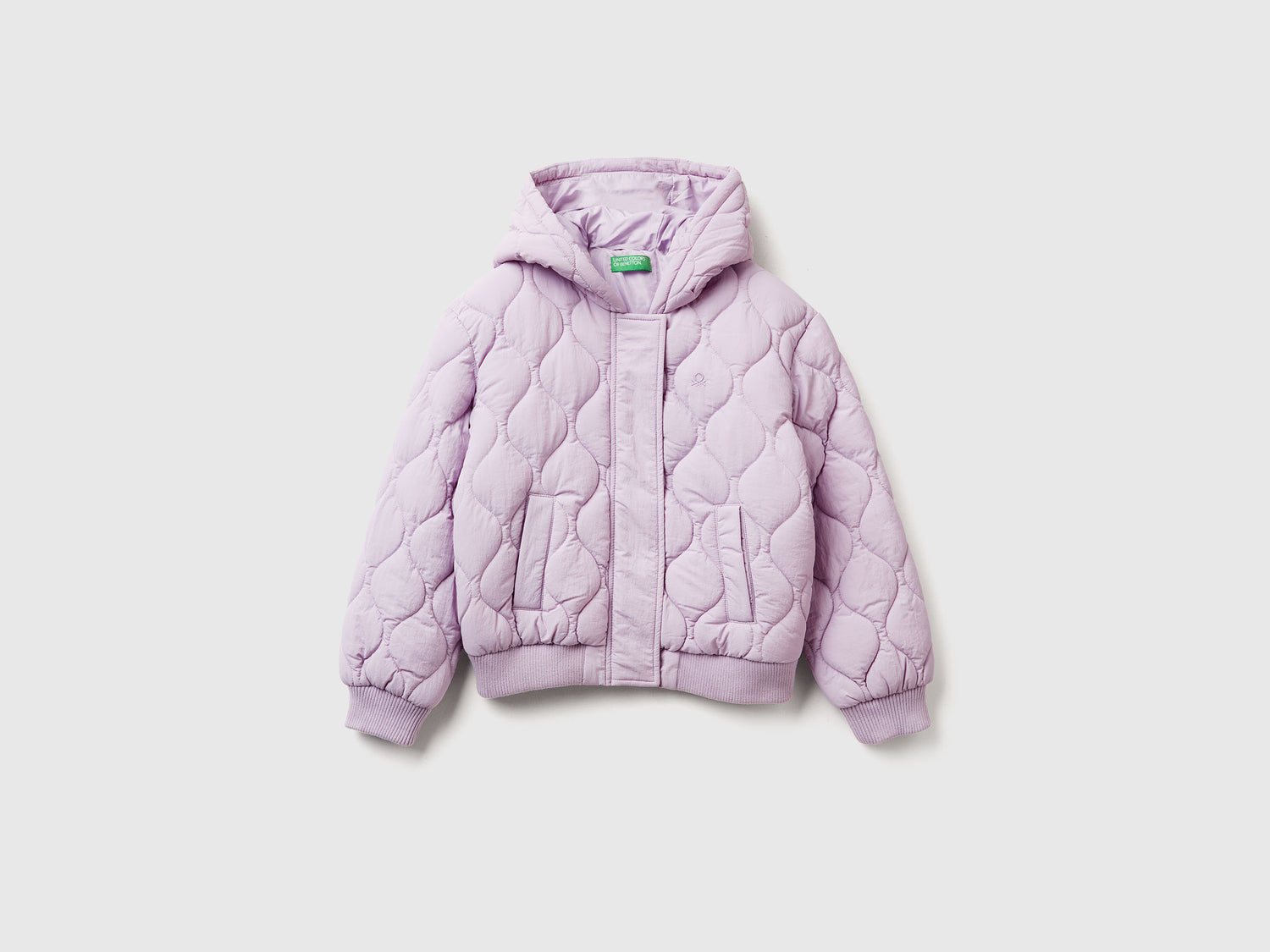 Giubbotto imbottito "Rain Defender" da bambina lavanda | Benetton Outlet