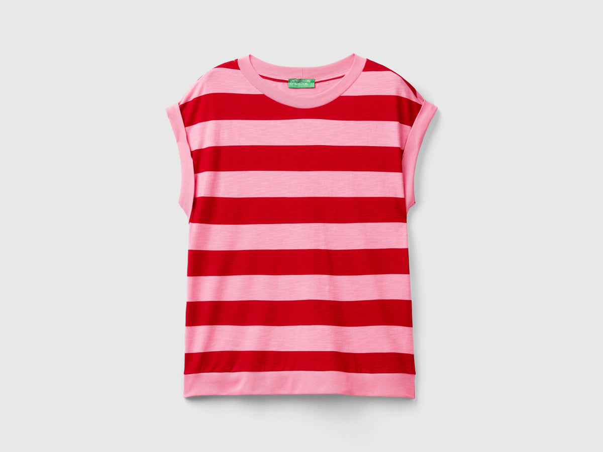 T-shirt a righe 100% cotone