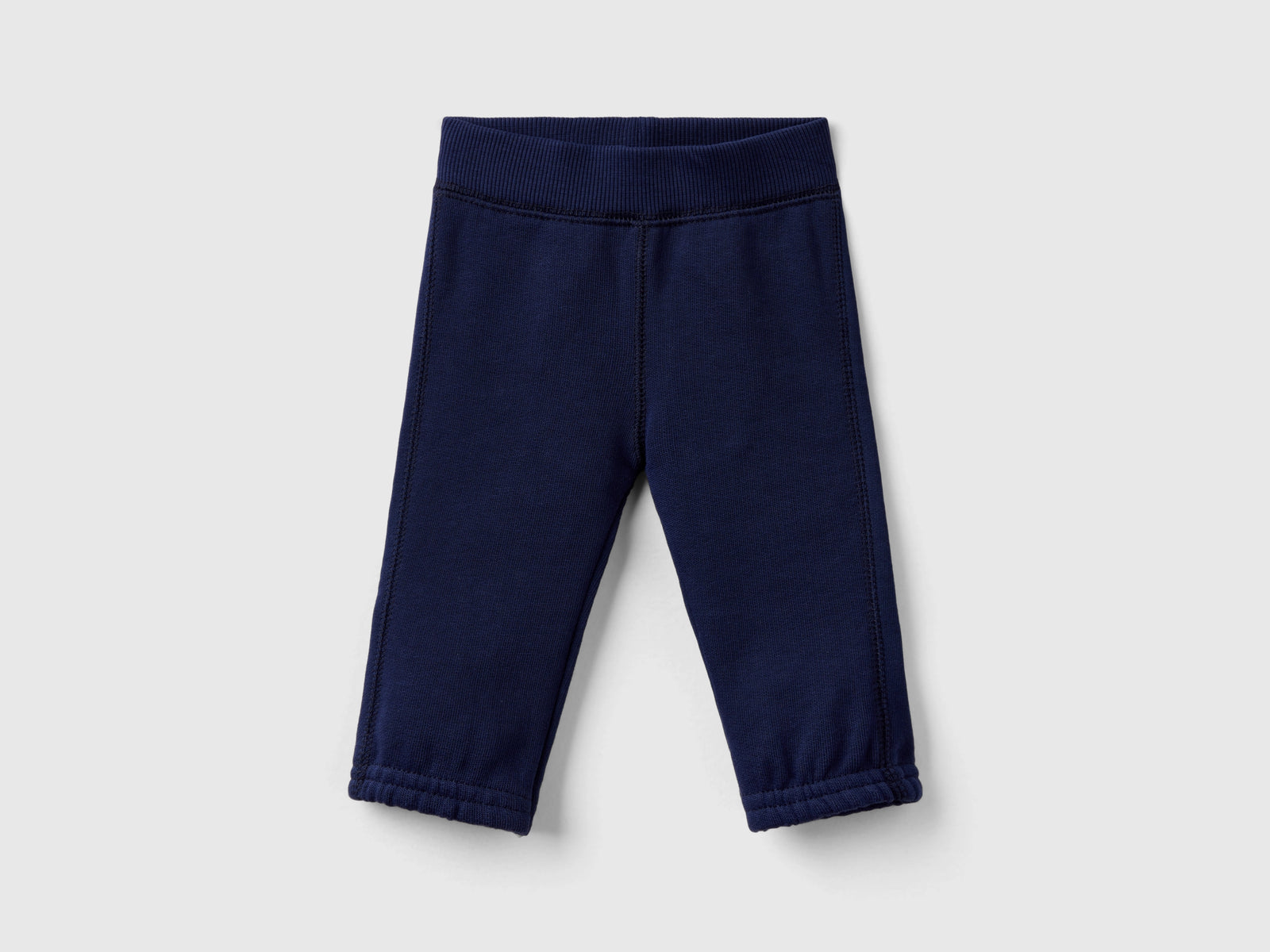 Pantaloni in felpa di cotone bio da neonato blu scuro | Benetton Outlet