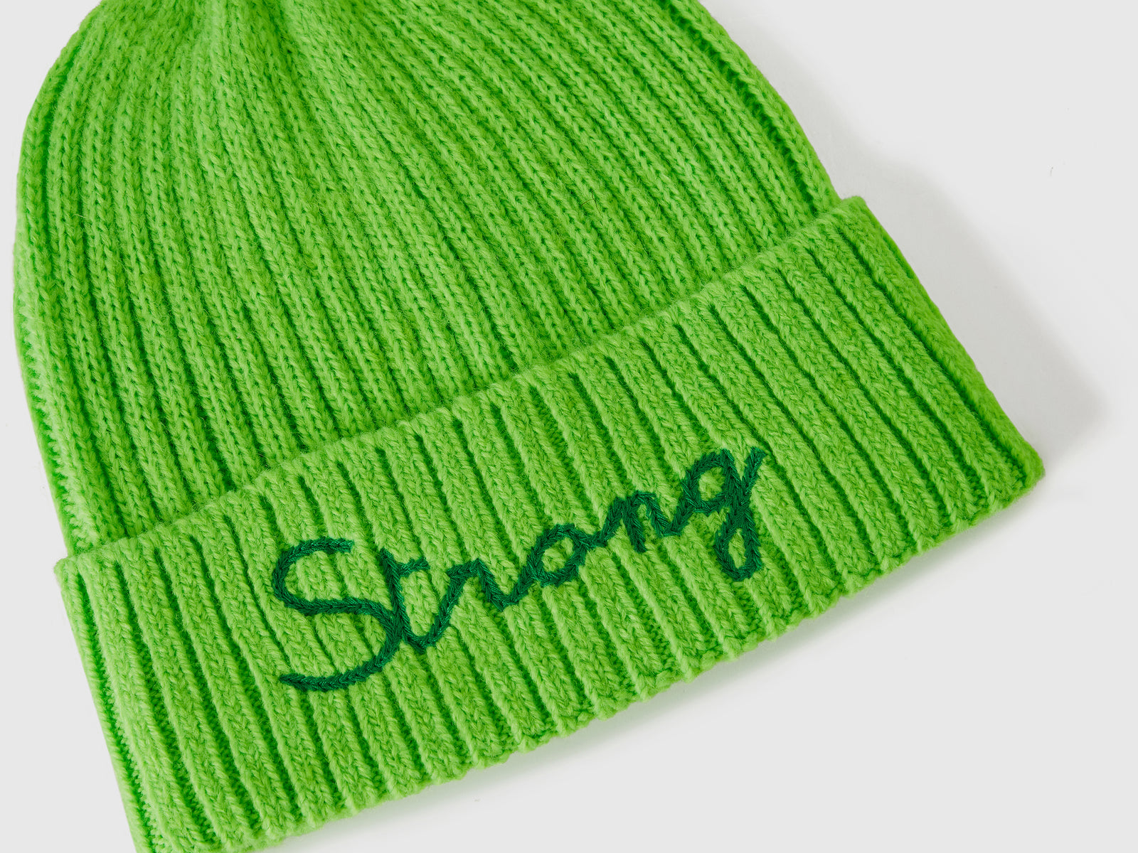 Cap with embroidery da bambino verde fluo 3 | Benetton Outlet