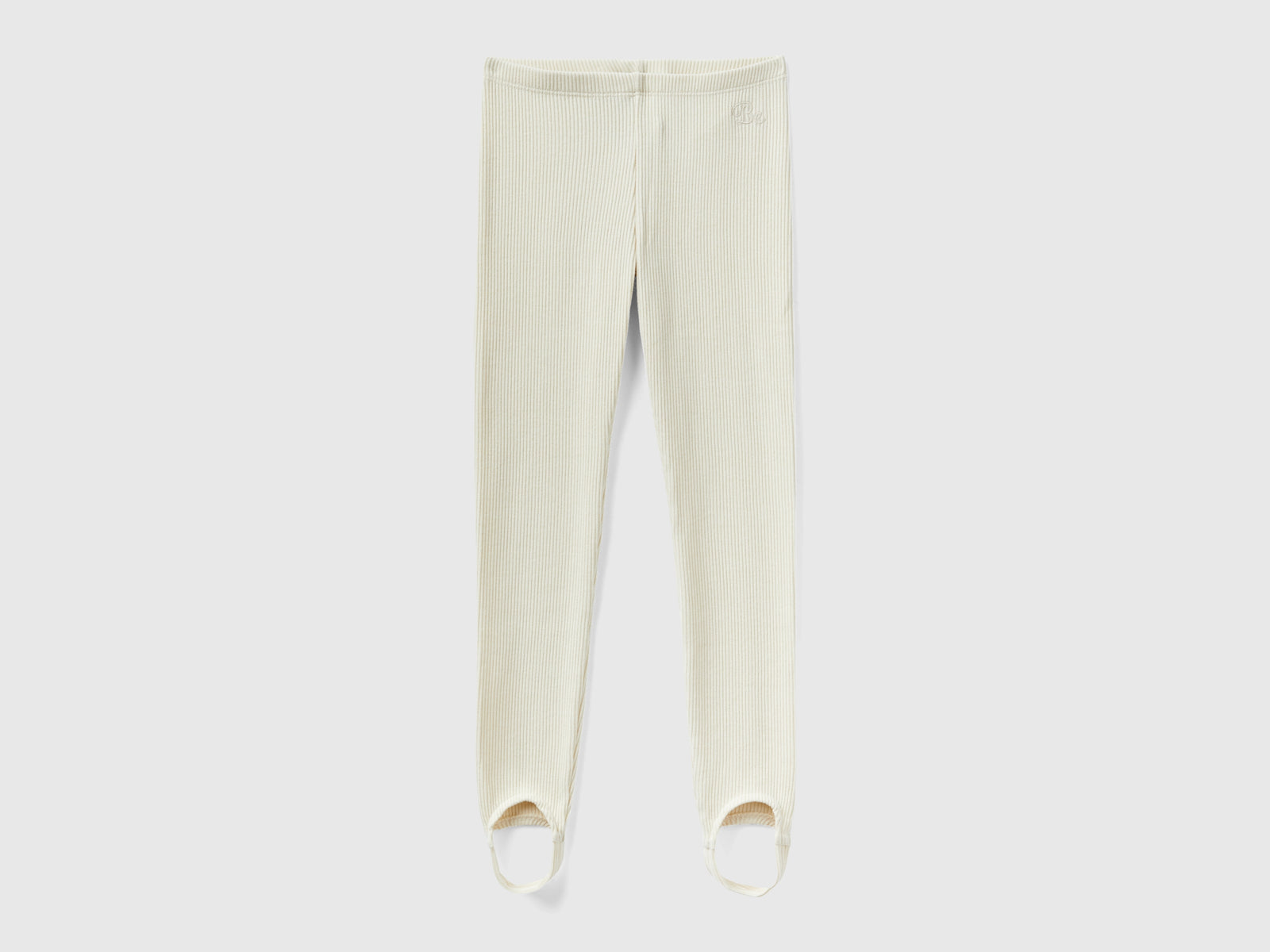 Caldi leggings a costine da bambina beige | Benetton Outlet
