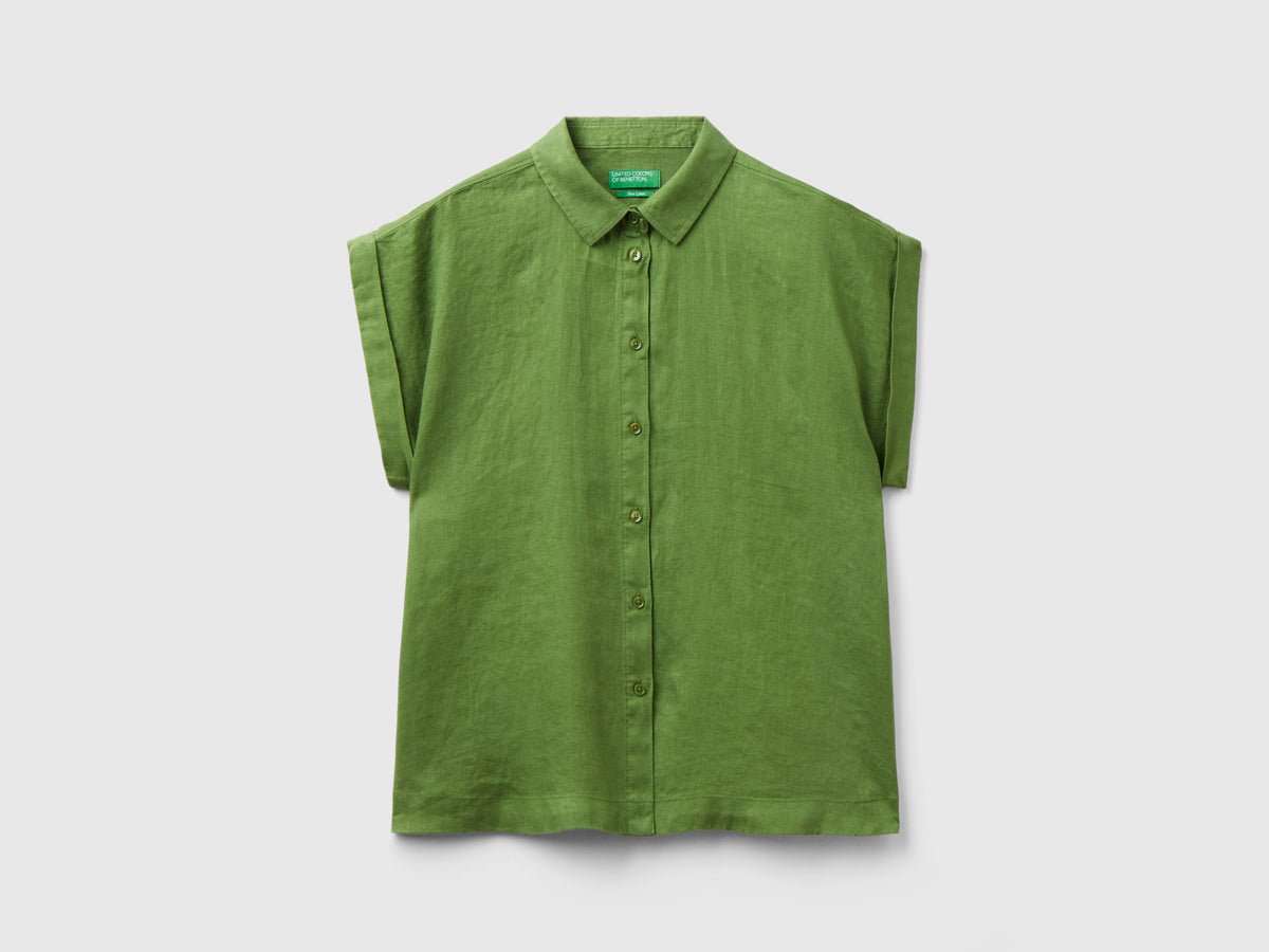 Camicia boxy fit in puro lino