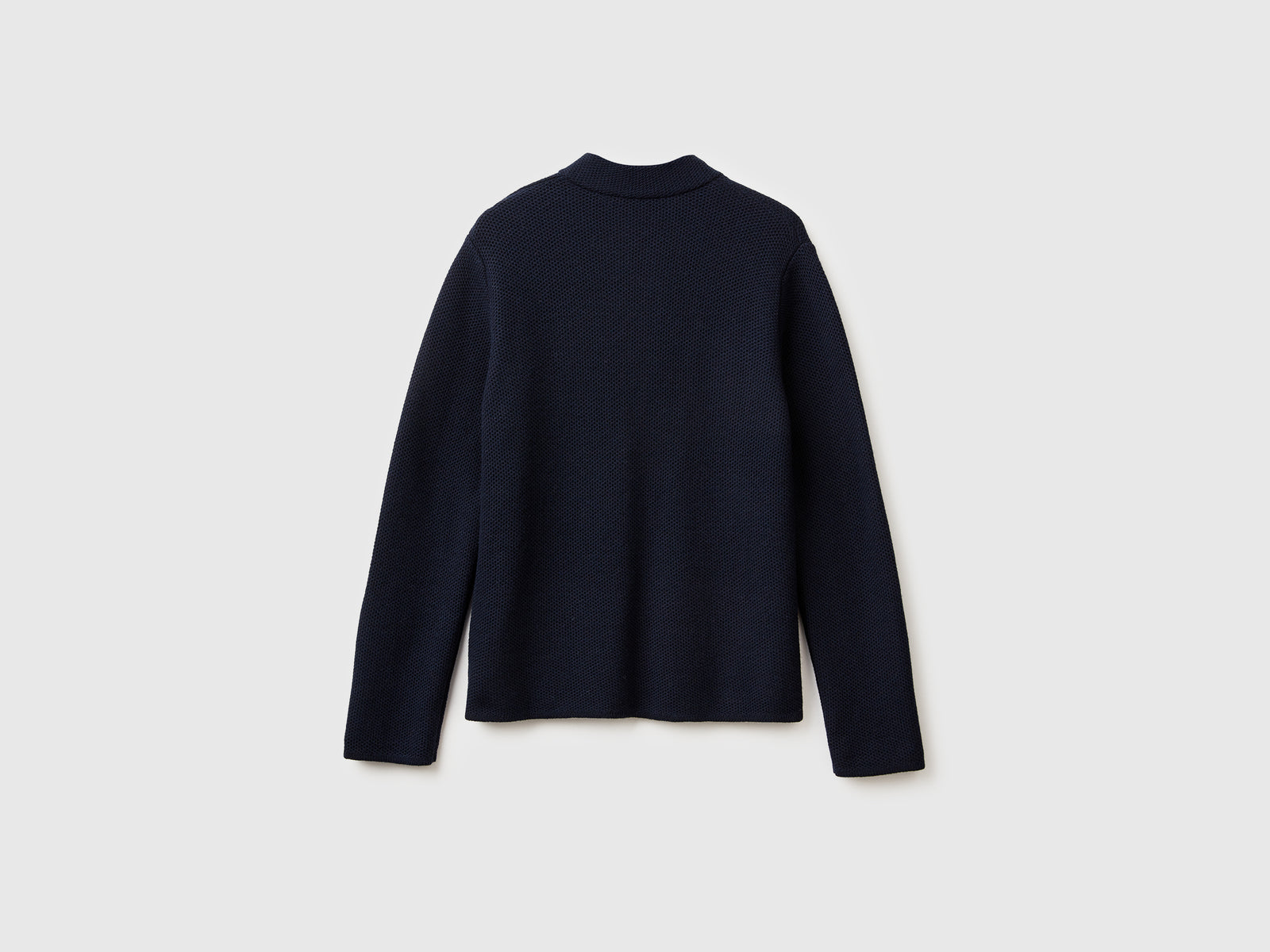 Giacca in maglia misto lana e cashmere da donna blu scuro 2 | Benetton Outlet
