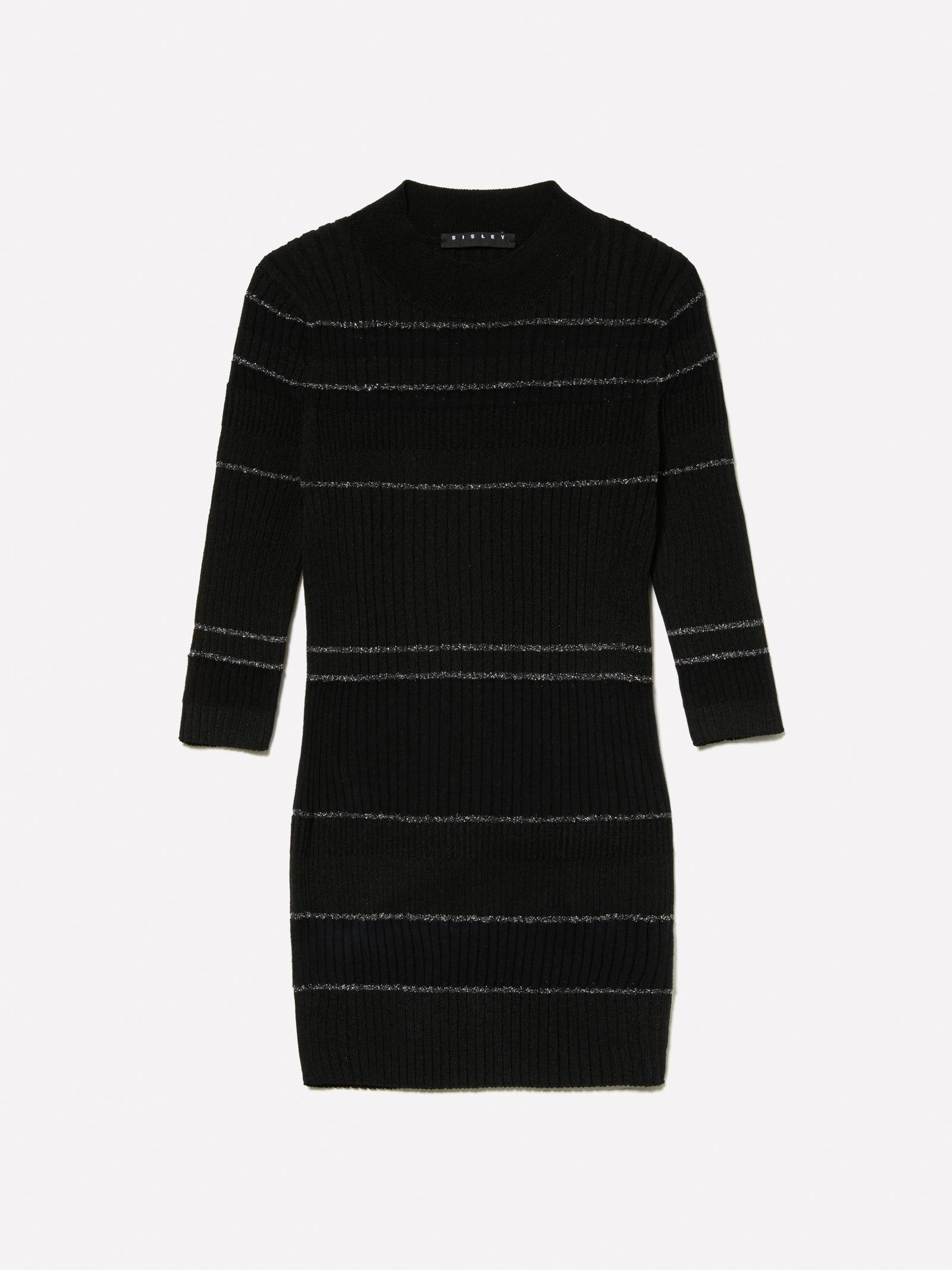 Maglia slim fit a righeo scuro e da donna nero | Sisley Outlet