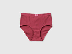 Slip fianco alto a costine