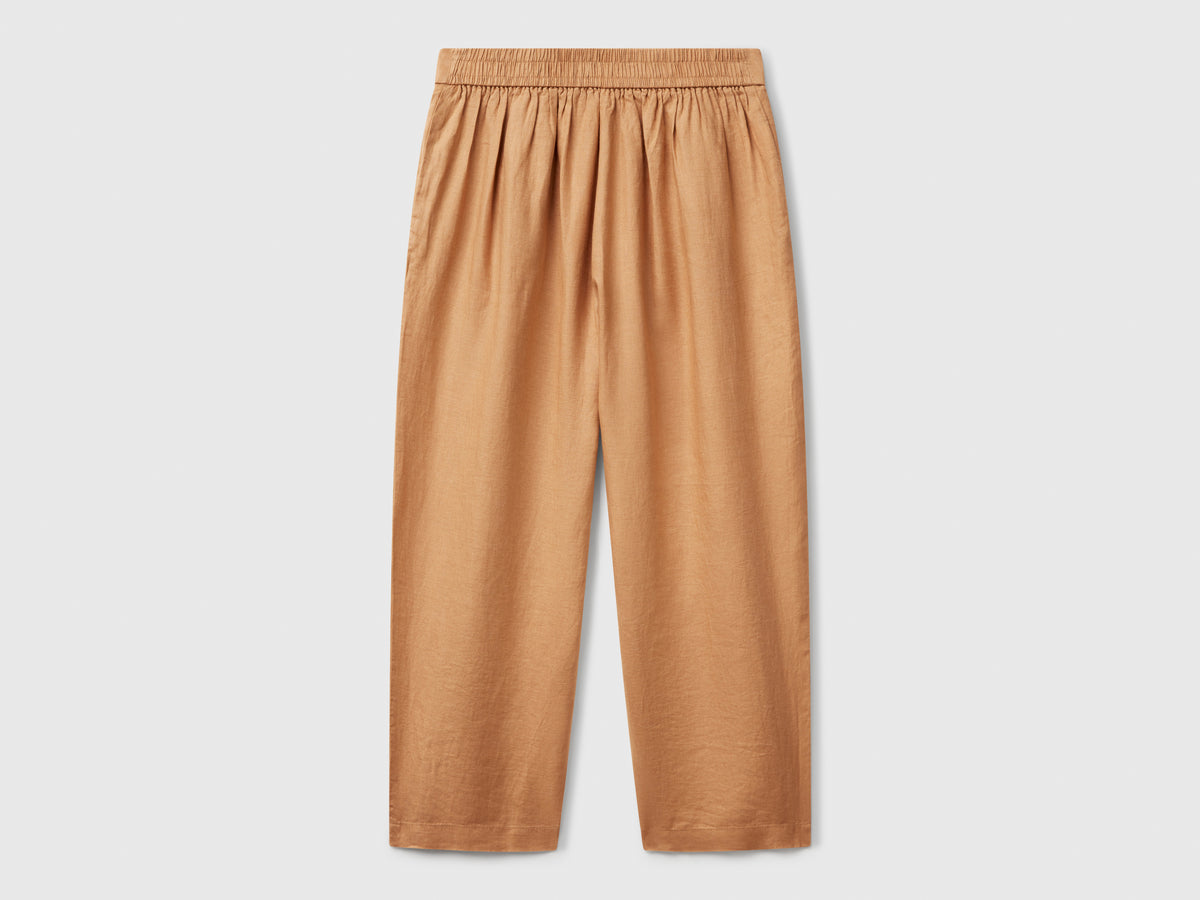 Pantaloni morbidi in puro lino