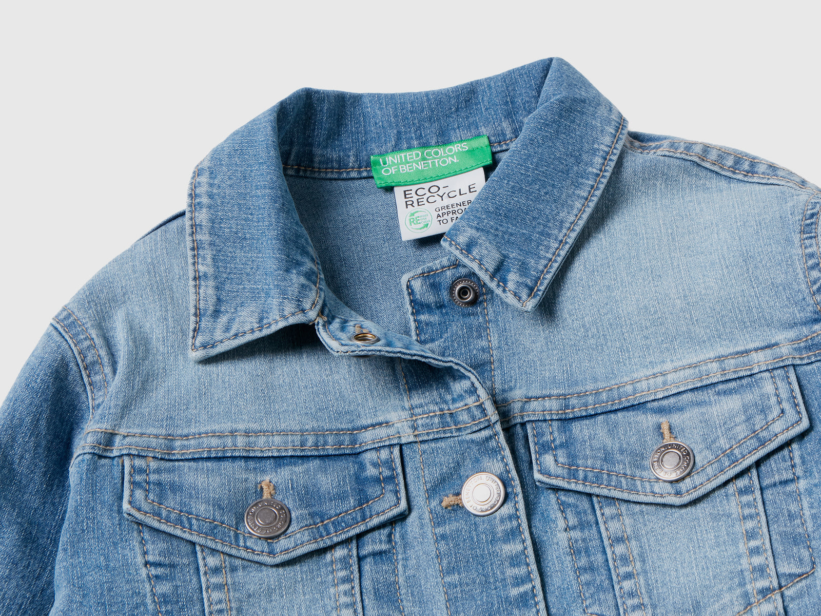 Giubbino di jeans da bambina blu scuro 3 | Benetton Outlet