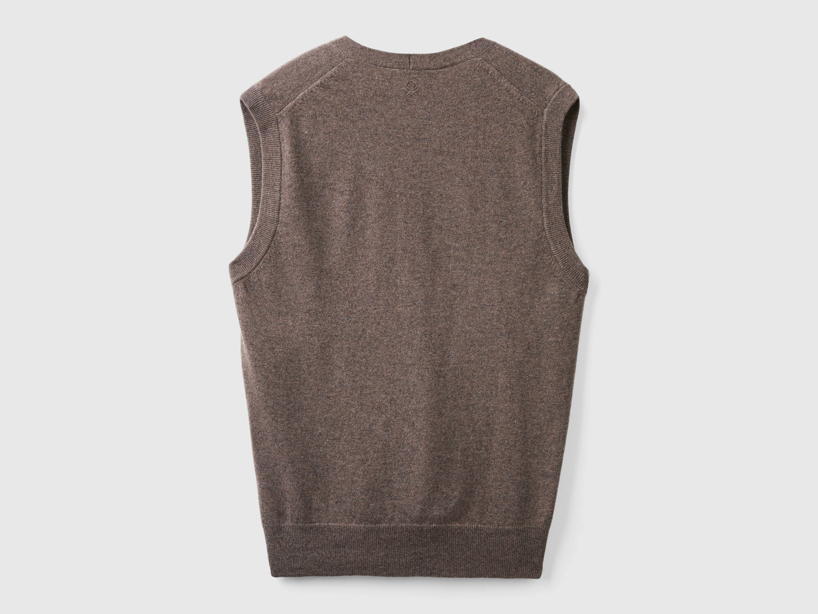 Gilet marrone in pura lana Merino da uomo marrone scuro 2 | Benetton Outlet