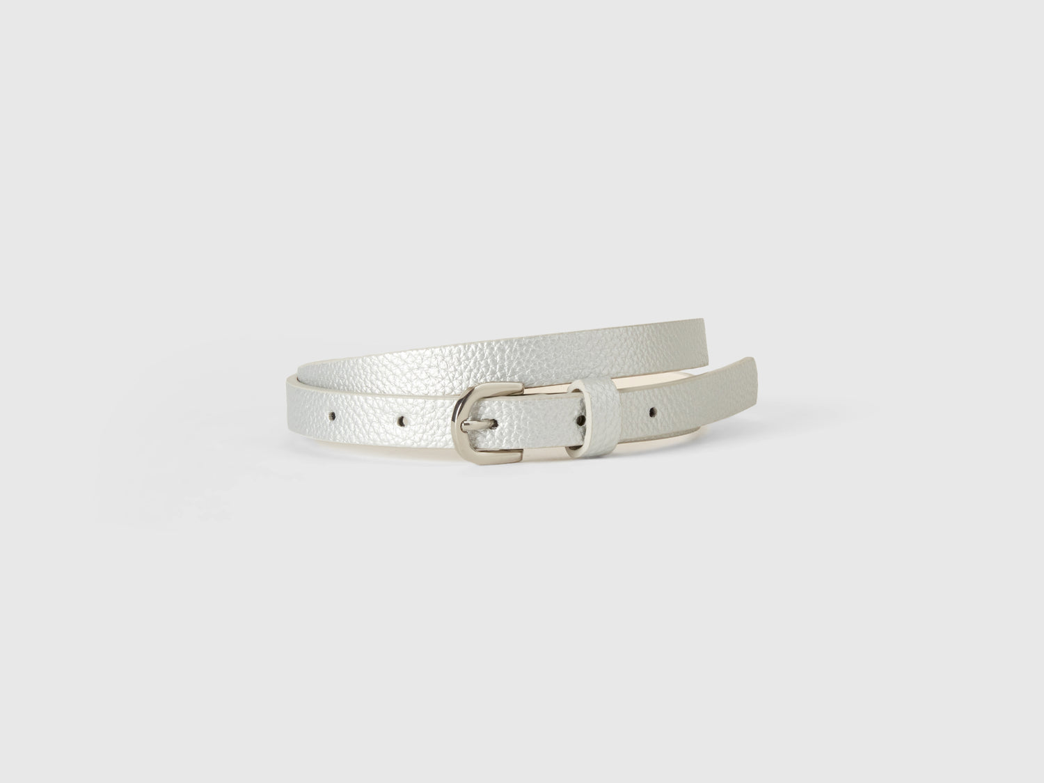 Cintura effetto metallizzato da bambina argento | Benetton Outlet