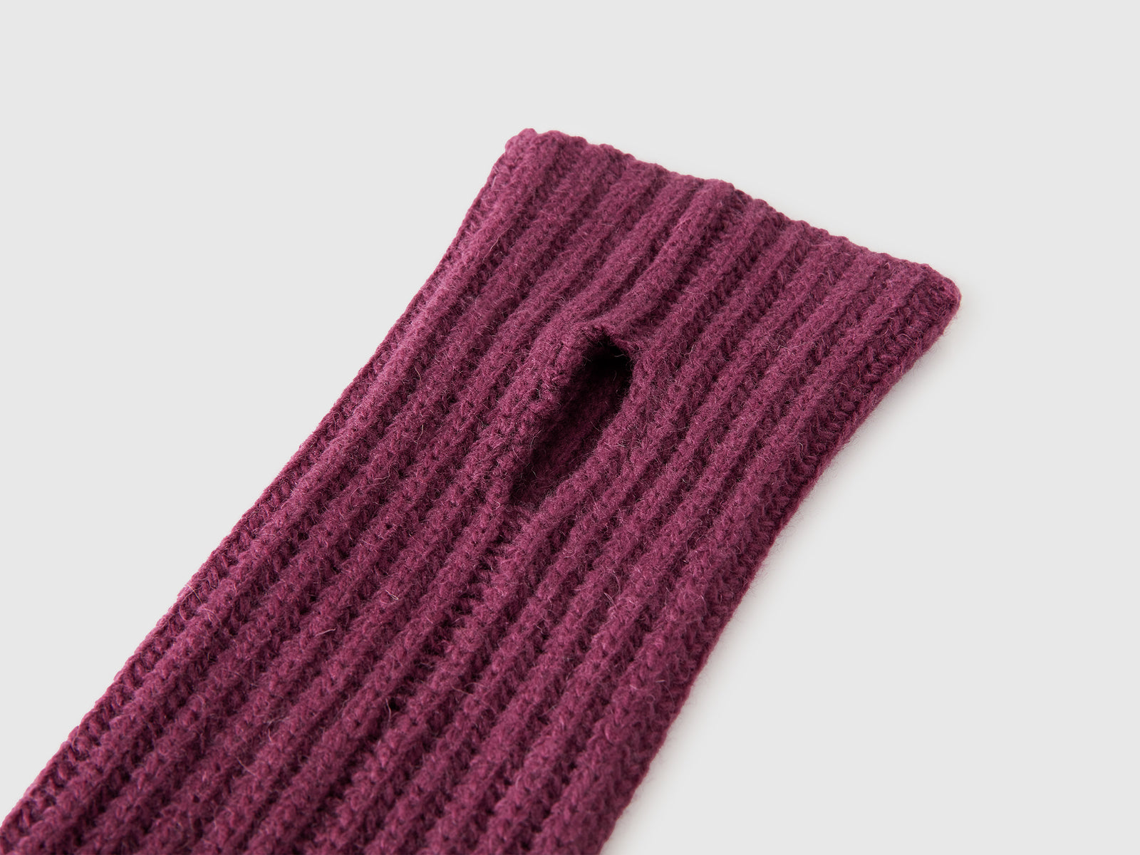 Manicotti in misto lana da donna prugna 2 | Benetton Outlet