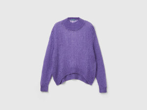 Lupetto a rete in misto mohair