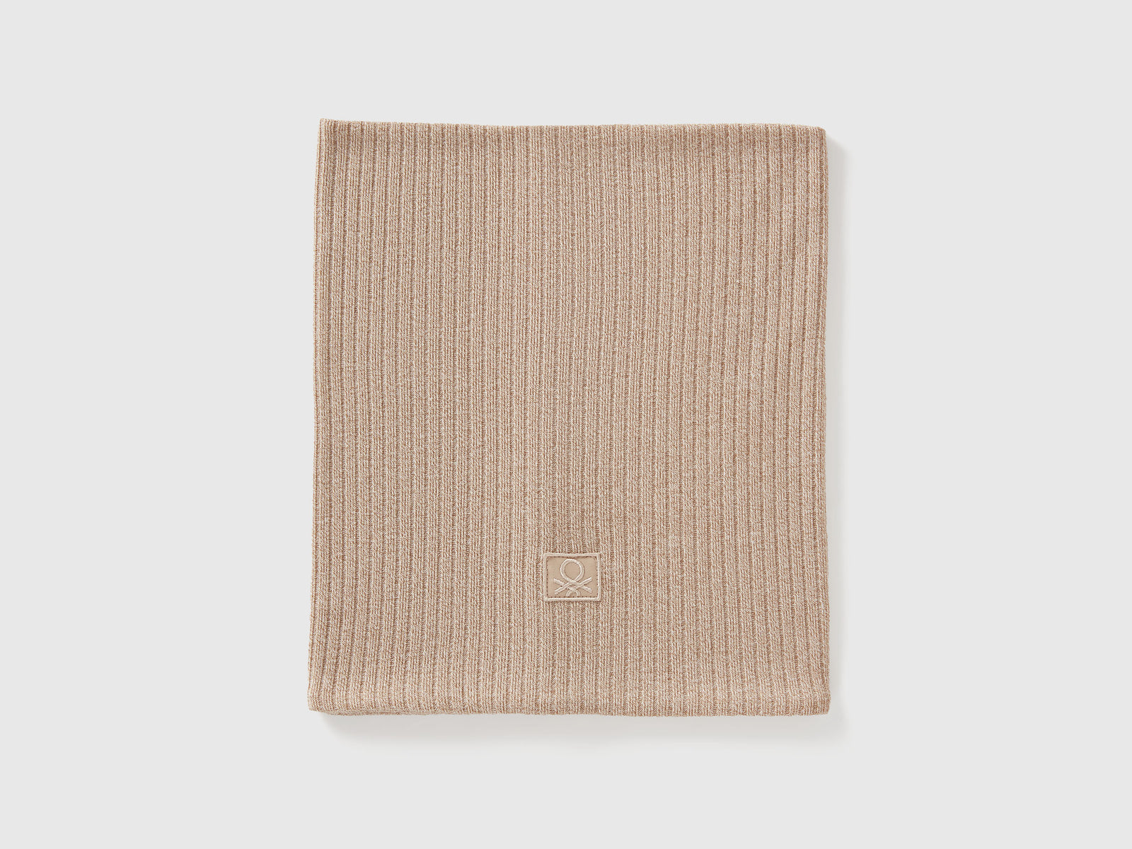 Scaldacollo in misto viscosa stretch da bambino beige 2 | Benetton Outlet