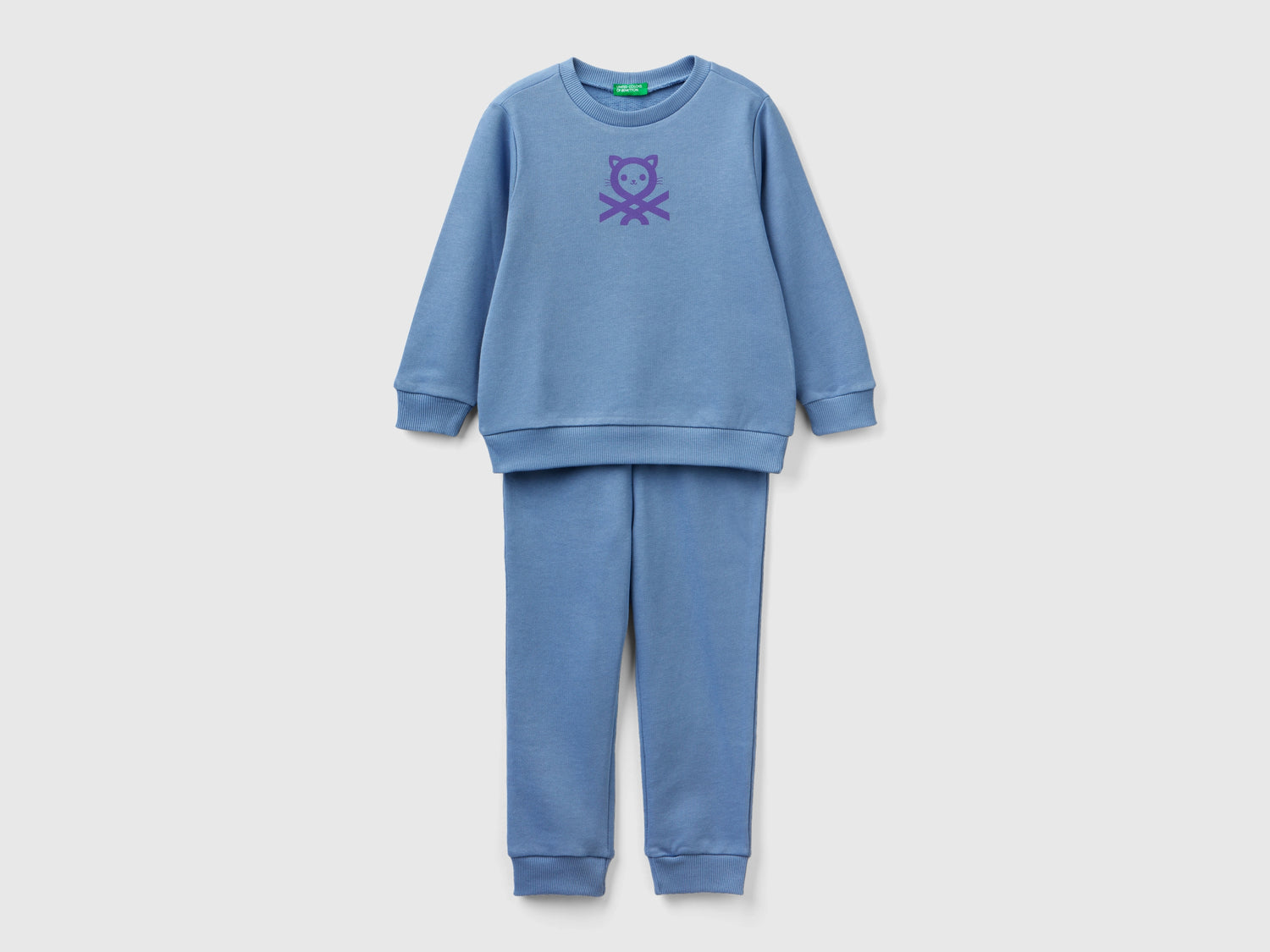 Tuta in felpa con logo da bimbo azzurro | Benetton Outlet