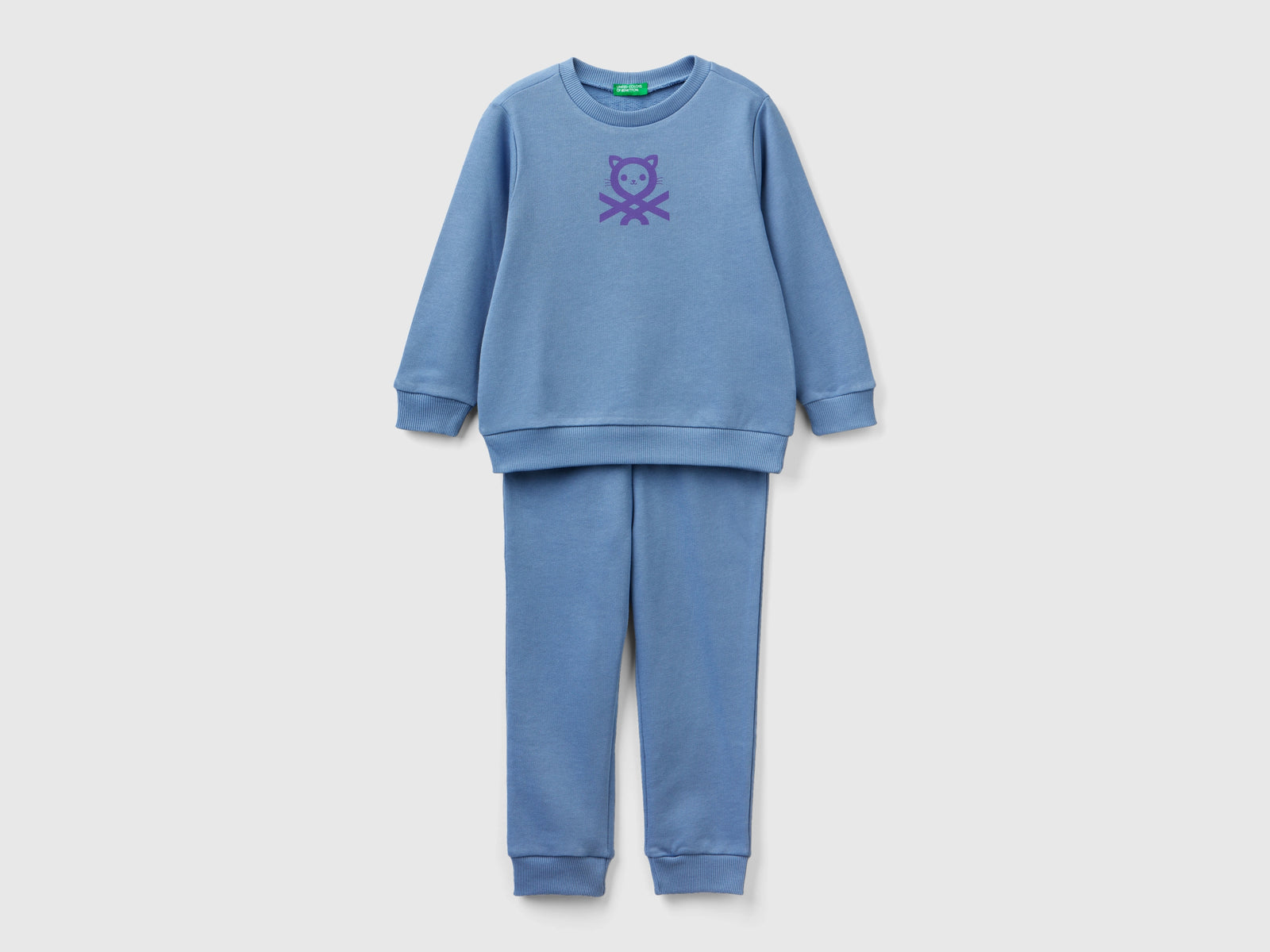 Tuta in felpa con logo da bimbo azzurro | Benetton Outlet