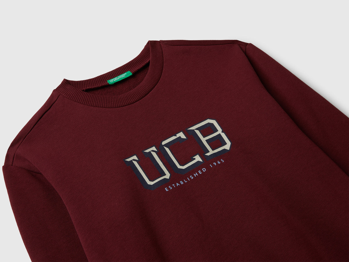Felpa con logo in cotone
