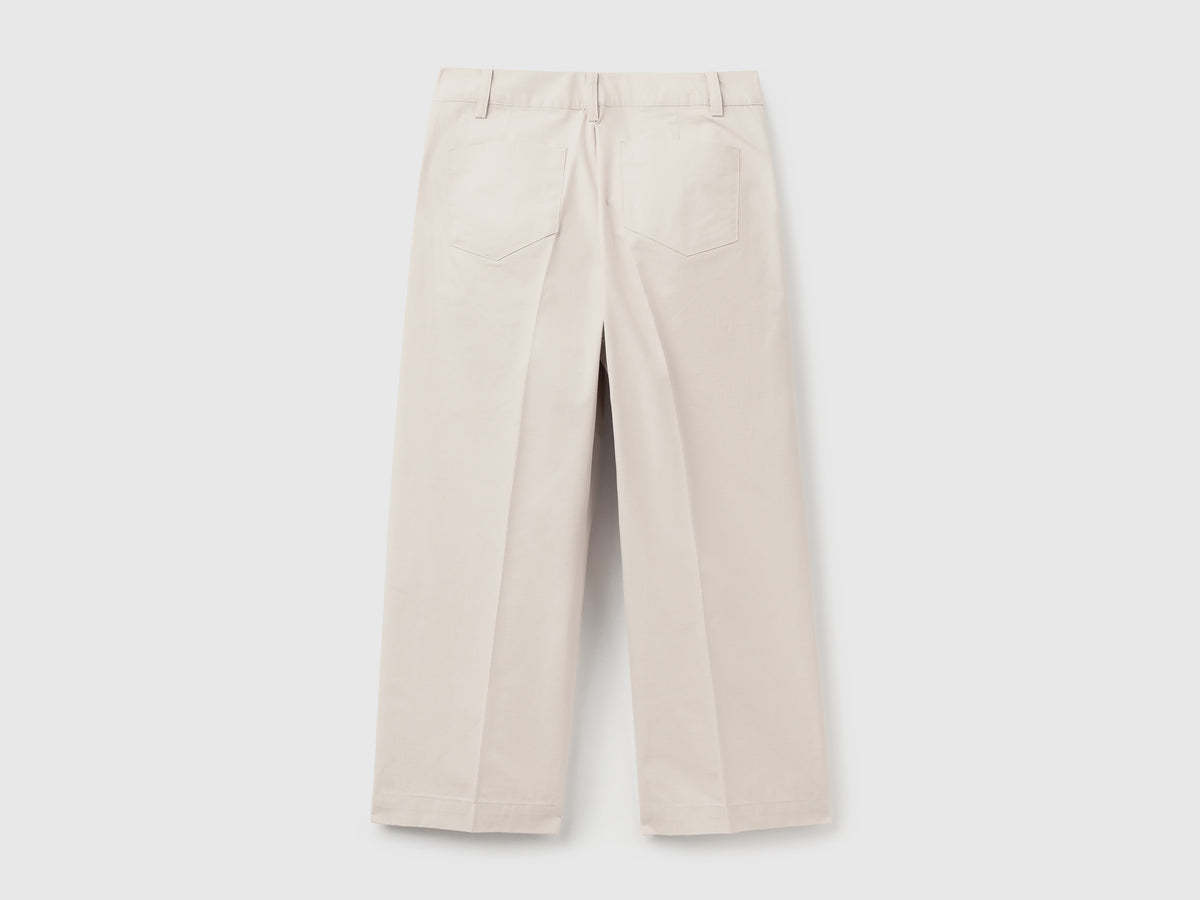 Pantaloni cropped 100% cotone