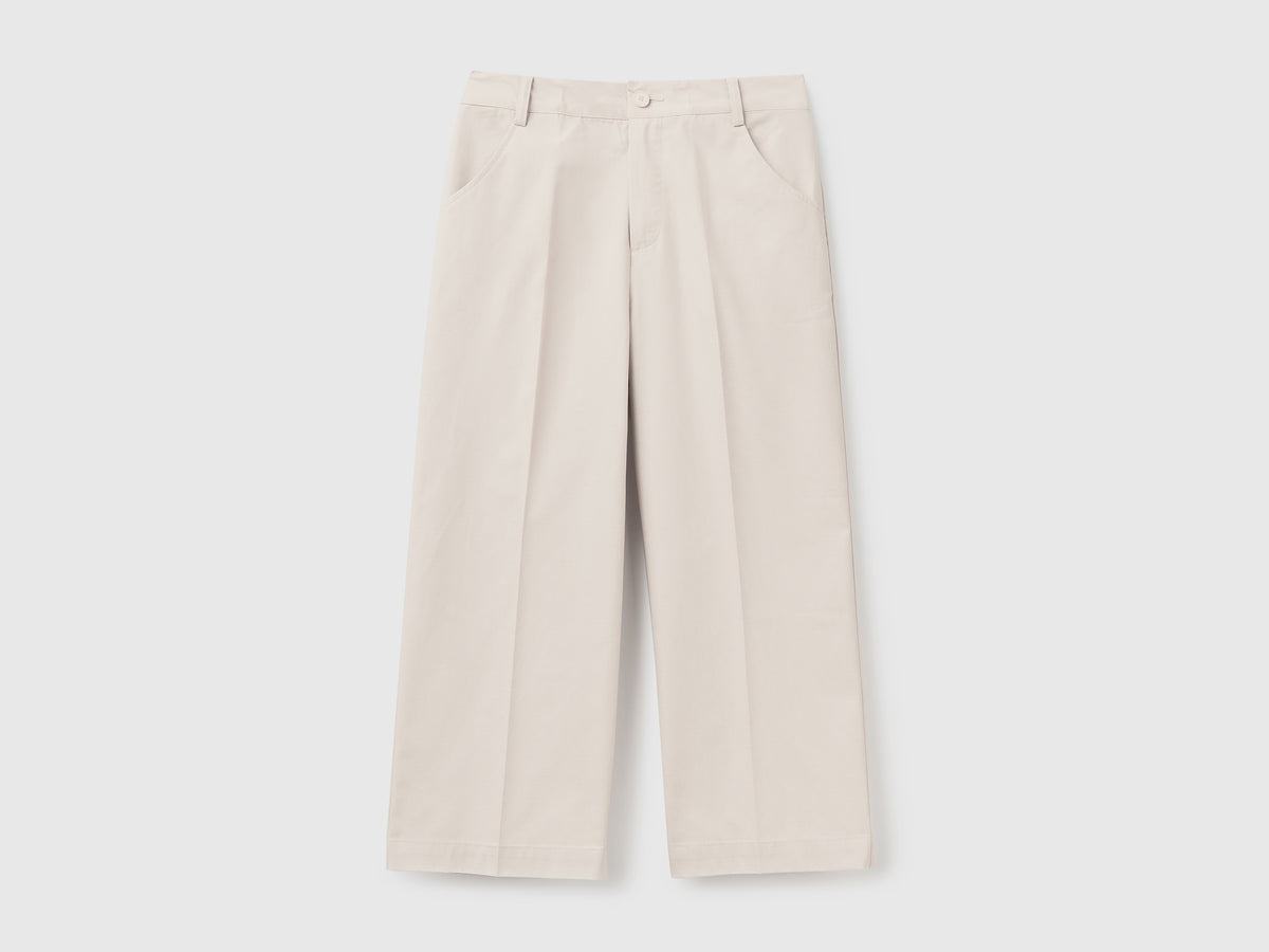 Pantaloni cropped 100% cotone
