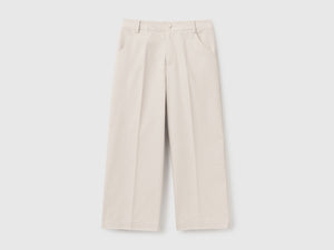 Pantaloni cropped 100% cotone