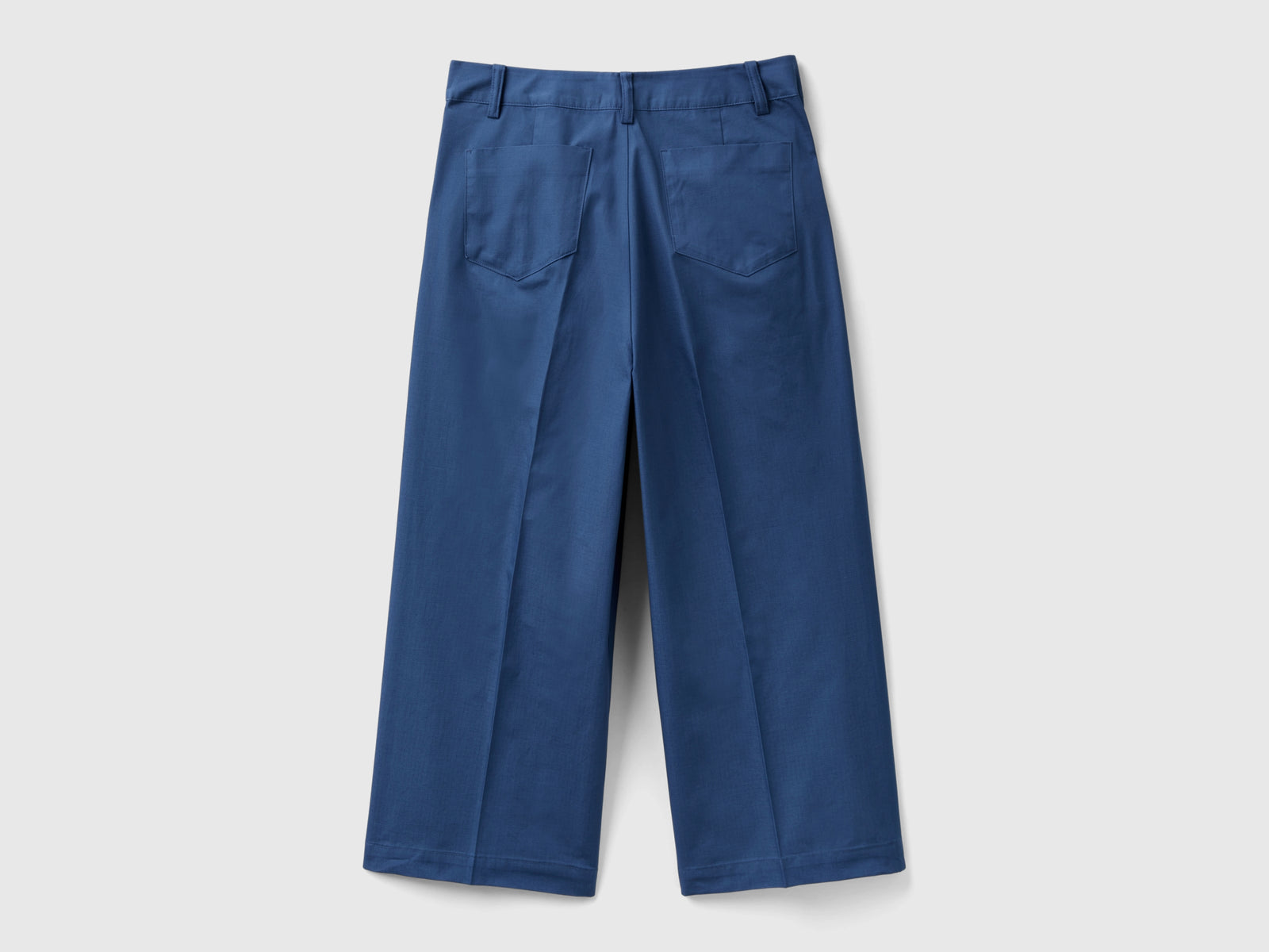 Pantaloni cropped 100% cotone da donna avio 2 | Benetton Outlet