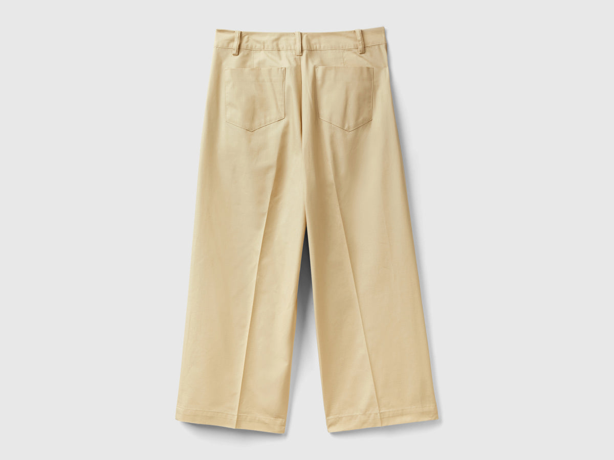 Pantaloni cropped 100% cotone