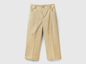 Pantaloni cropped 100% cotone