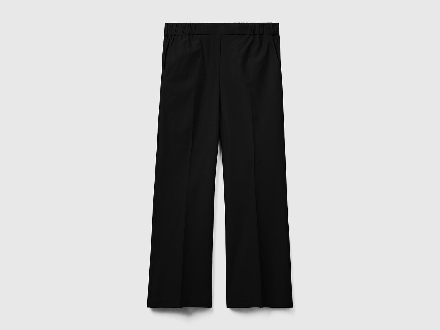 Pantaloni con elastico in vita da donna nero | Benetton Outlet