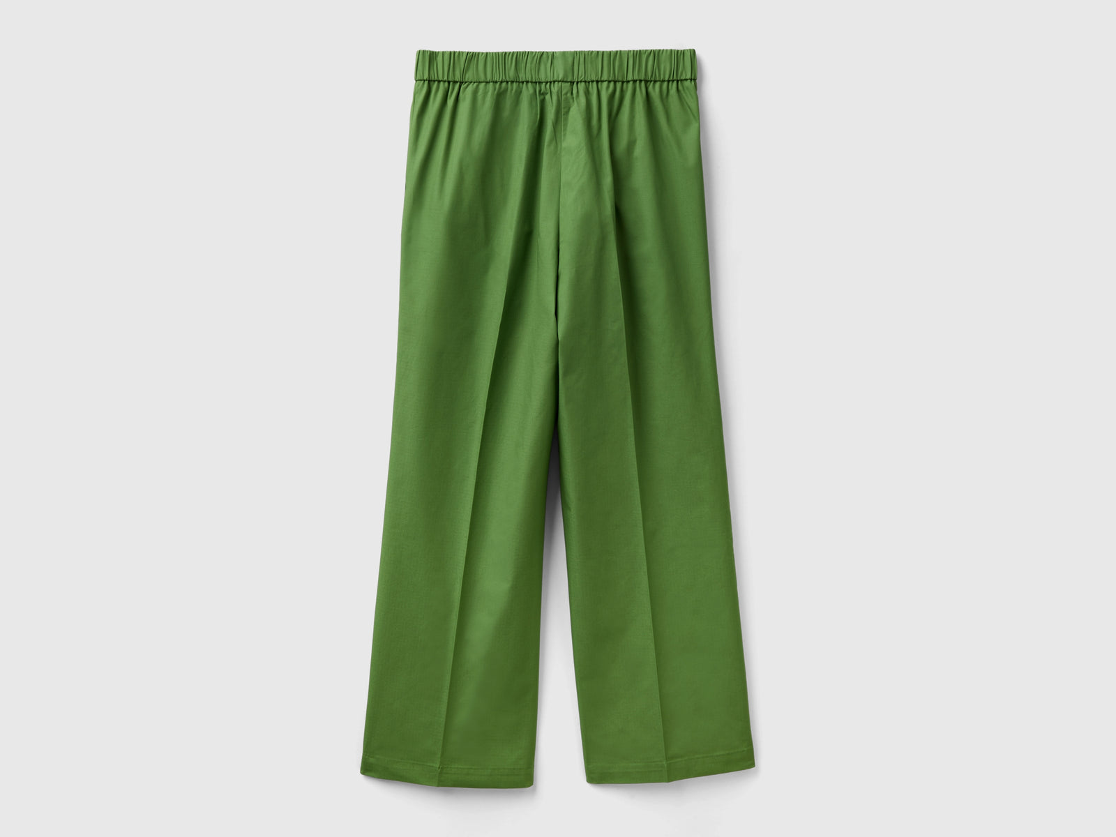 Pantaloni con elastico in vita da donna verde militare 2 | Benetton Outlet