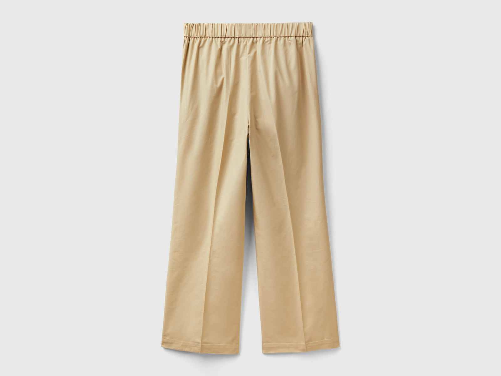 Pantaloni con elastico in vita da donna beige 2 | Benetton Outlet