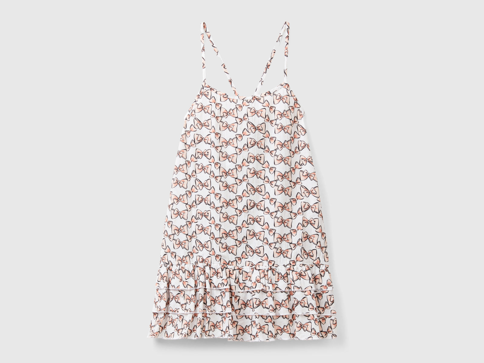 Vestito con stampa fiocchi da bambina multi-color | Benetton Outlet