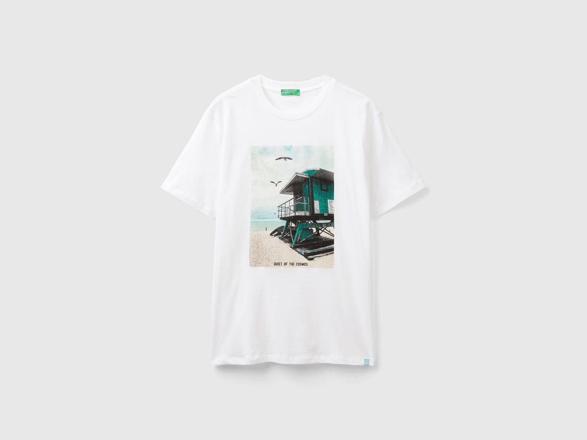 T-shirt con stampa in cotone bio