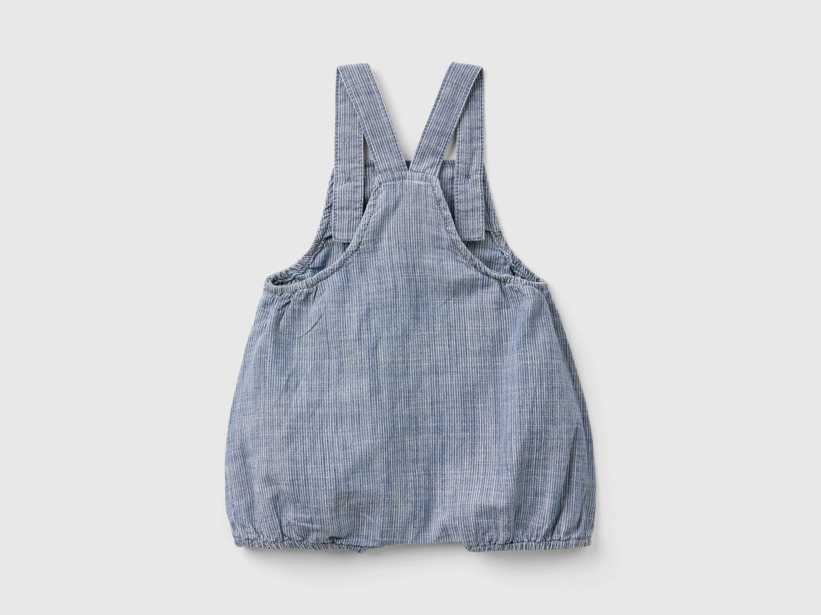 Salopette a righe in chambray da neonato blu 2 | Benetton Outlet