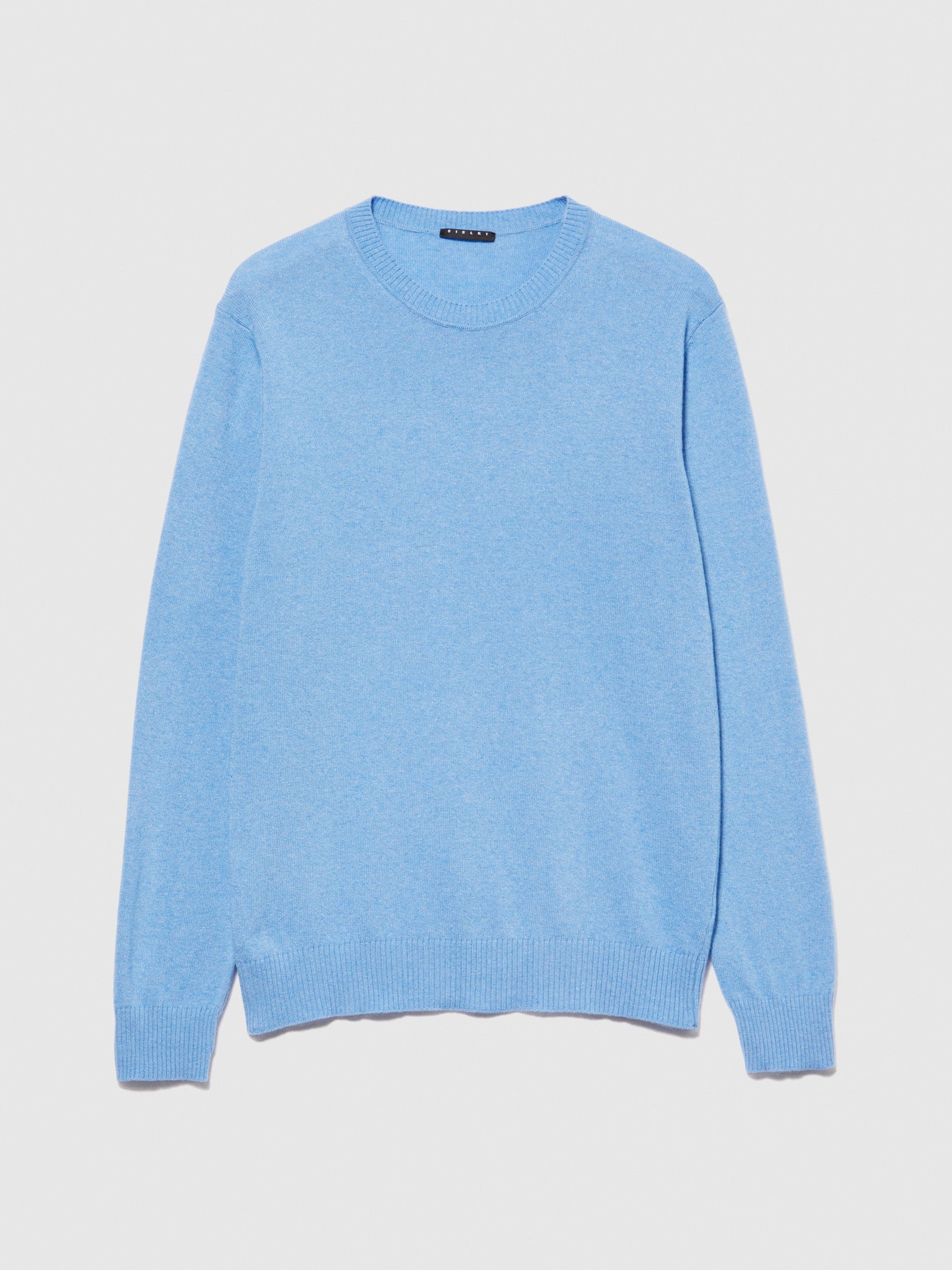 Maglia girocollo da uomo azzurro | Sisley Outlet