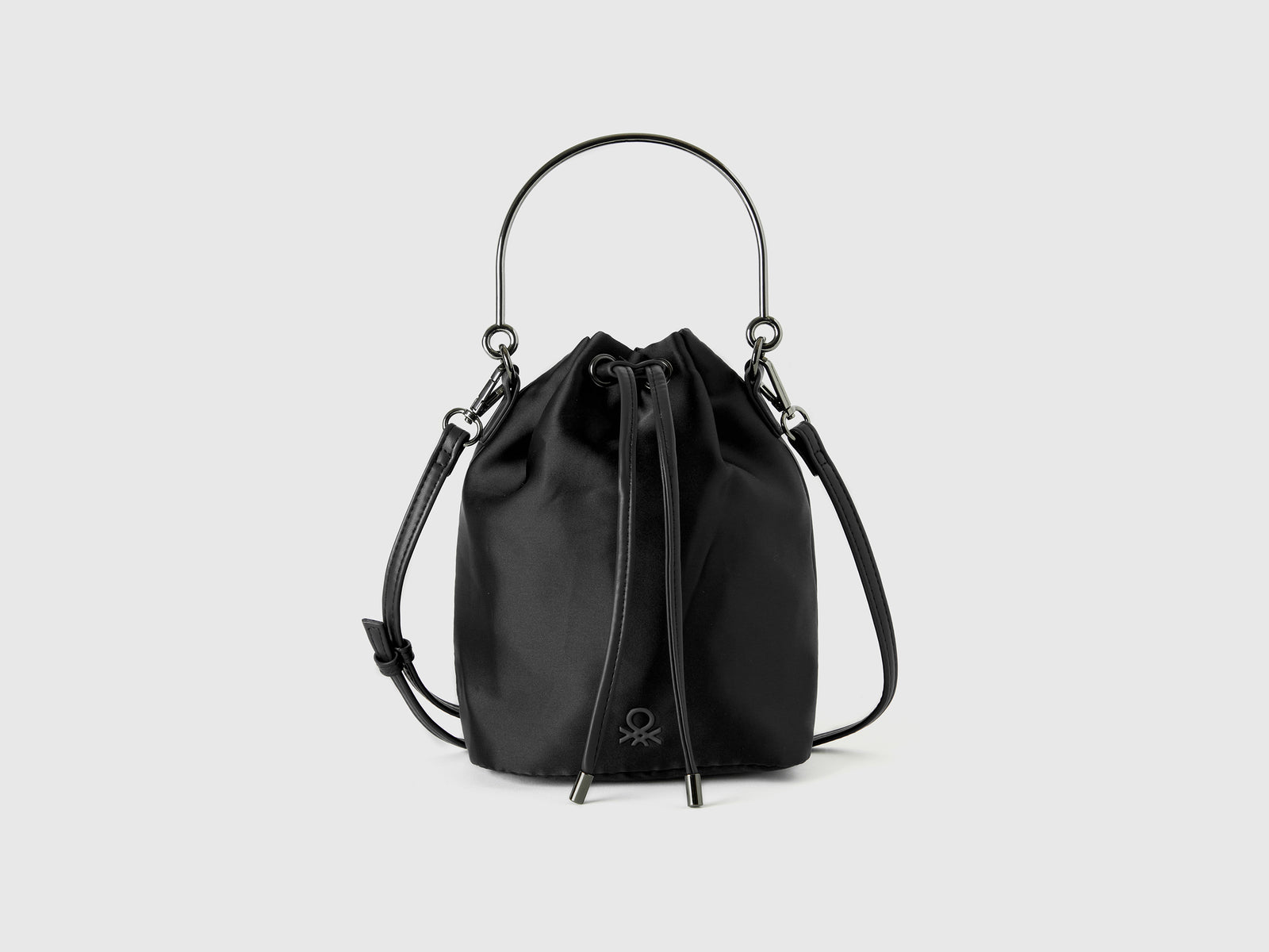 Borsa secchiello in tessuto riciclato da donna nero | Benetton Outlet