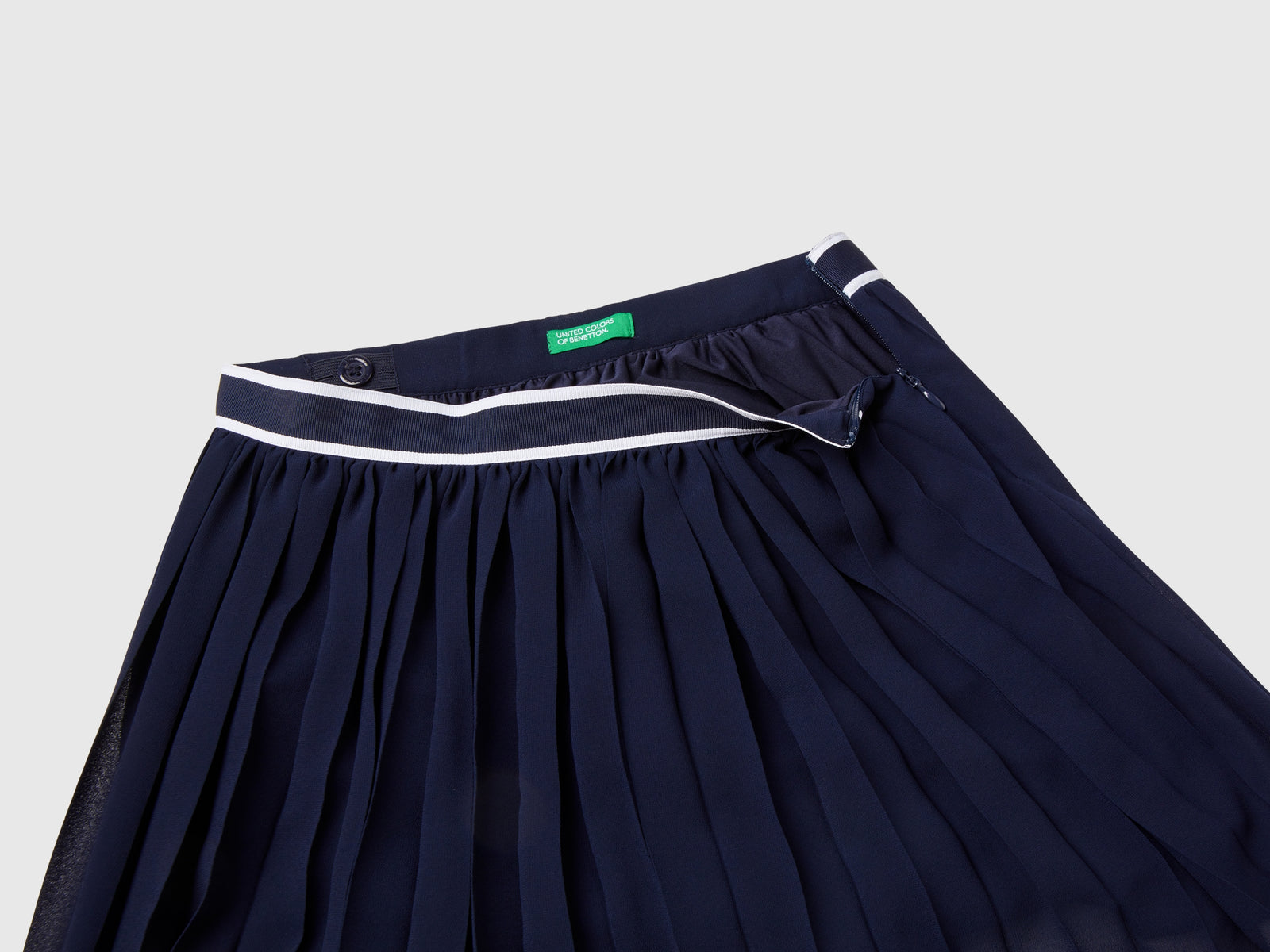 Gonna plissettata da bambina blu scuro 2 | Benetton Outlet