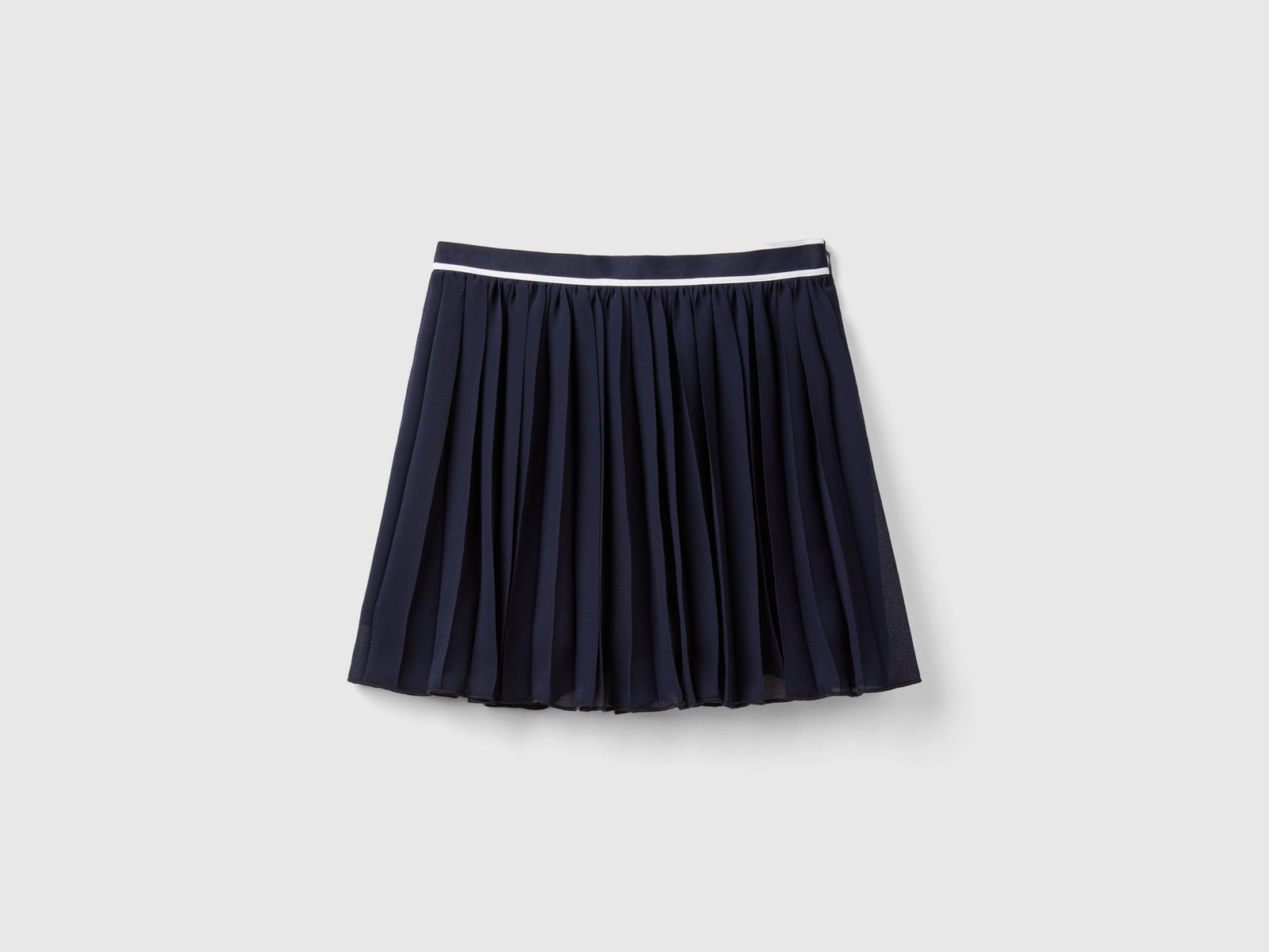 Gonna plissettata da bambina blu scuro | Benetton Outlet