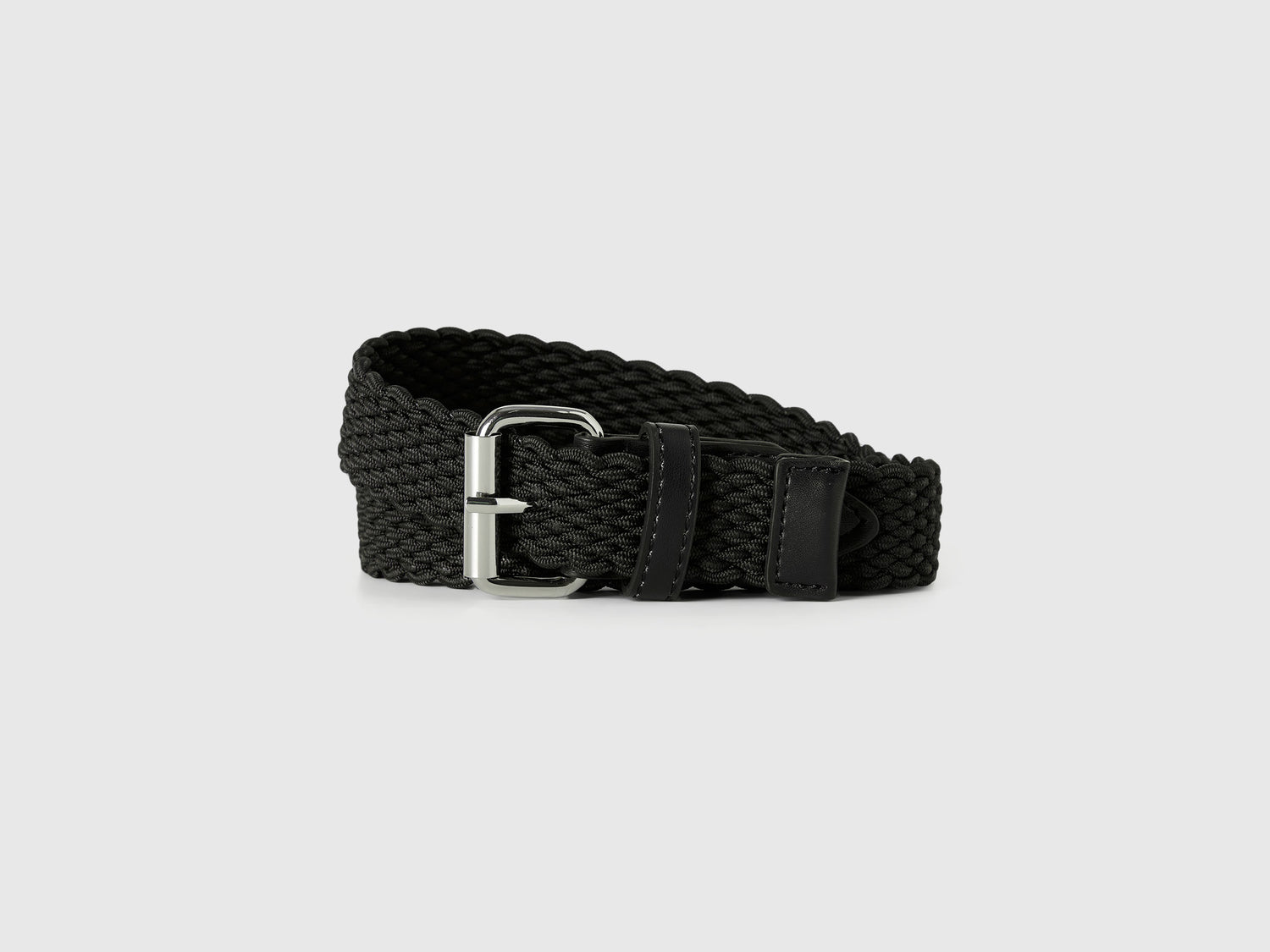 Cintura in nastro stretch da uomo nero | Benetton Outlet