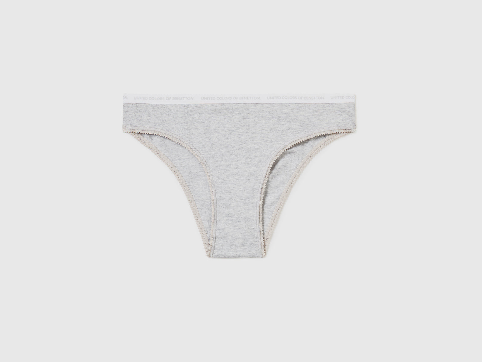 Slip in cotone biologico stretch da donna grigio chiaro | Benetton Outlet