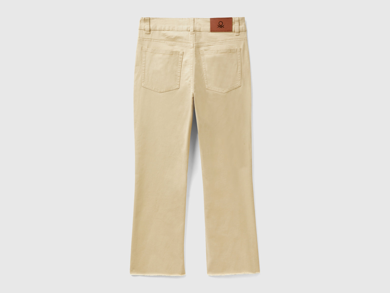 Pantaloni cropped cinque tasche da donna beige 2 | Benetton Outlet