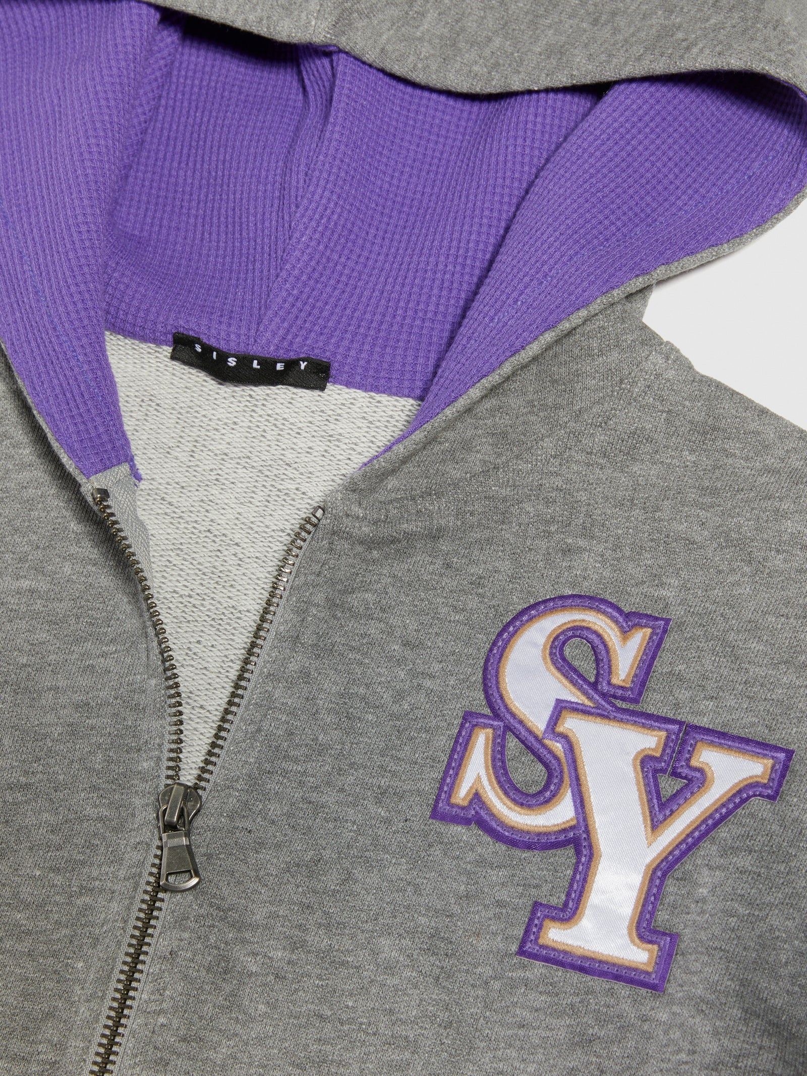 Felpa cropped con ricamo da bambina grigio 3 | Sisley young Outlet