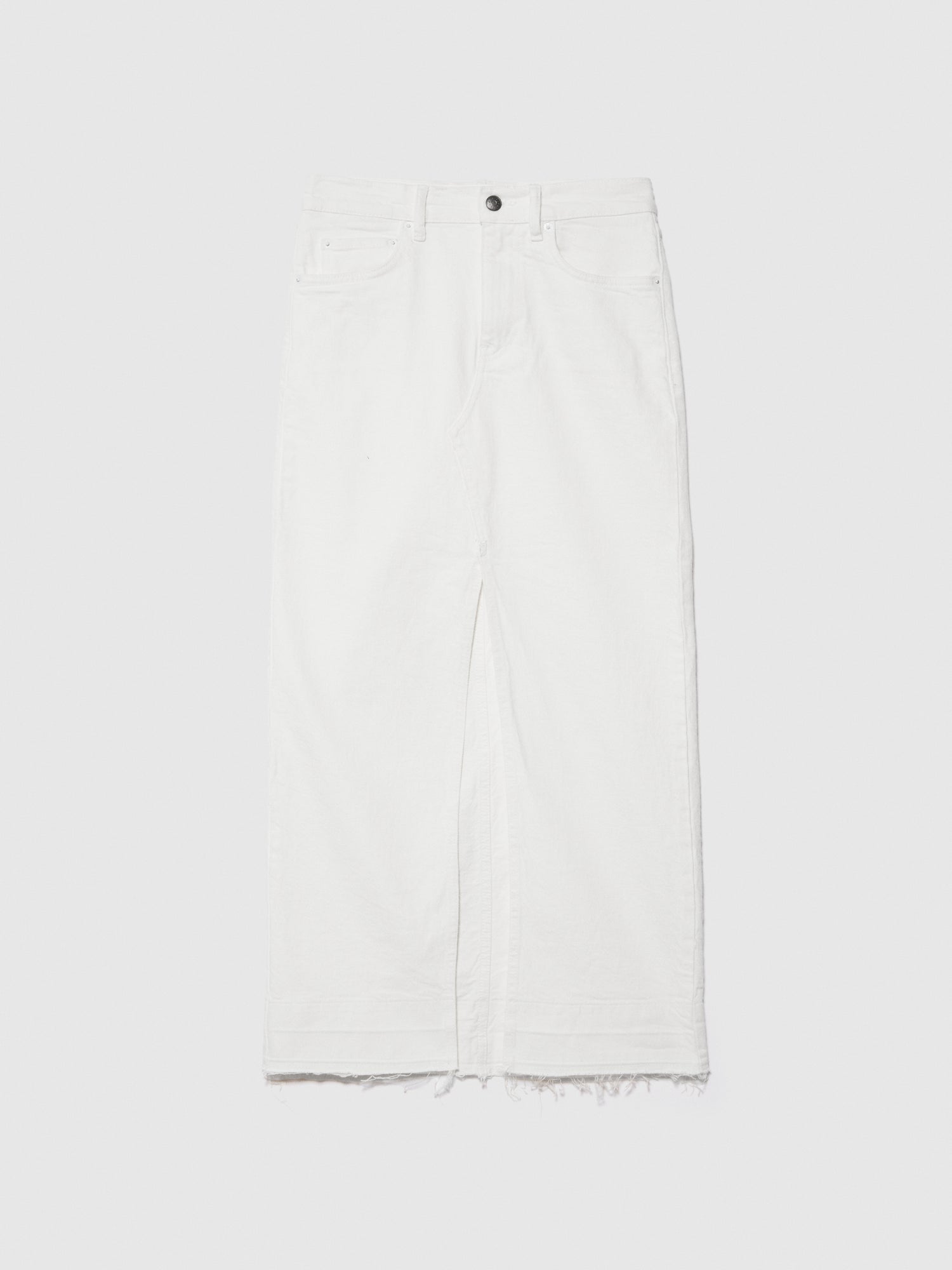 Gonna di jeans con spacco da donna bianco | Sisley Outlet