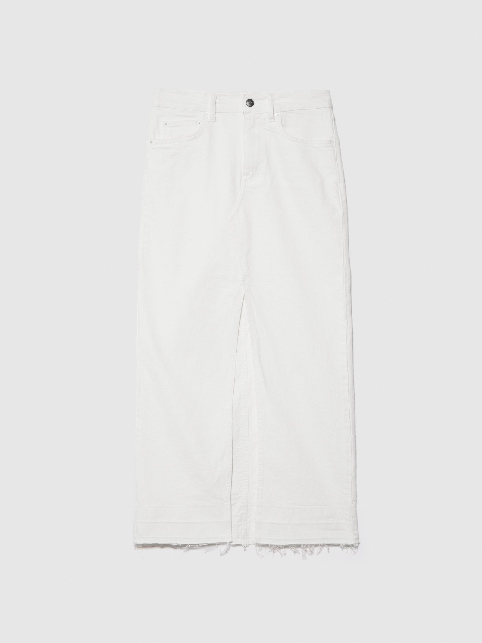 Gonna di jeans con spacco da donna bianco | Sisley Outlet