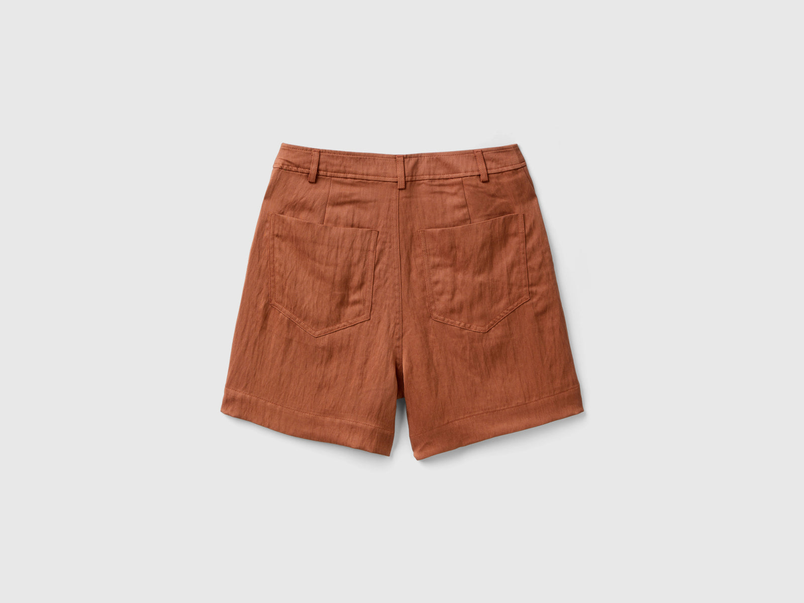 Bermuda in misto viscosa da donna bruciato 2 | Benetton Outlet